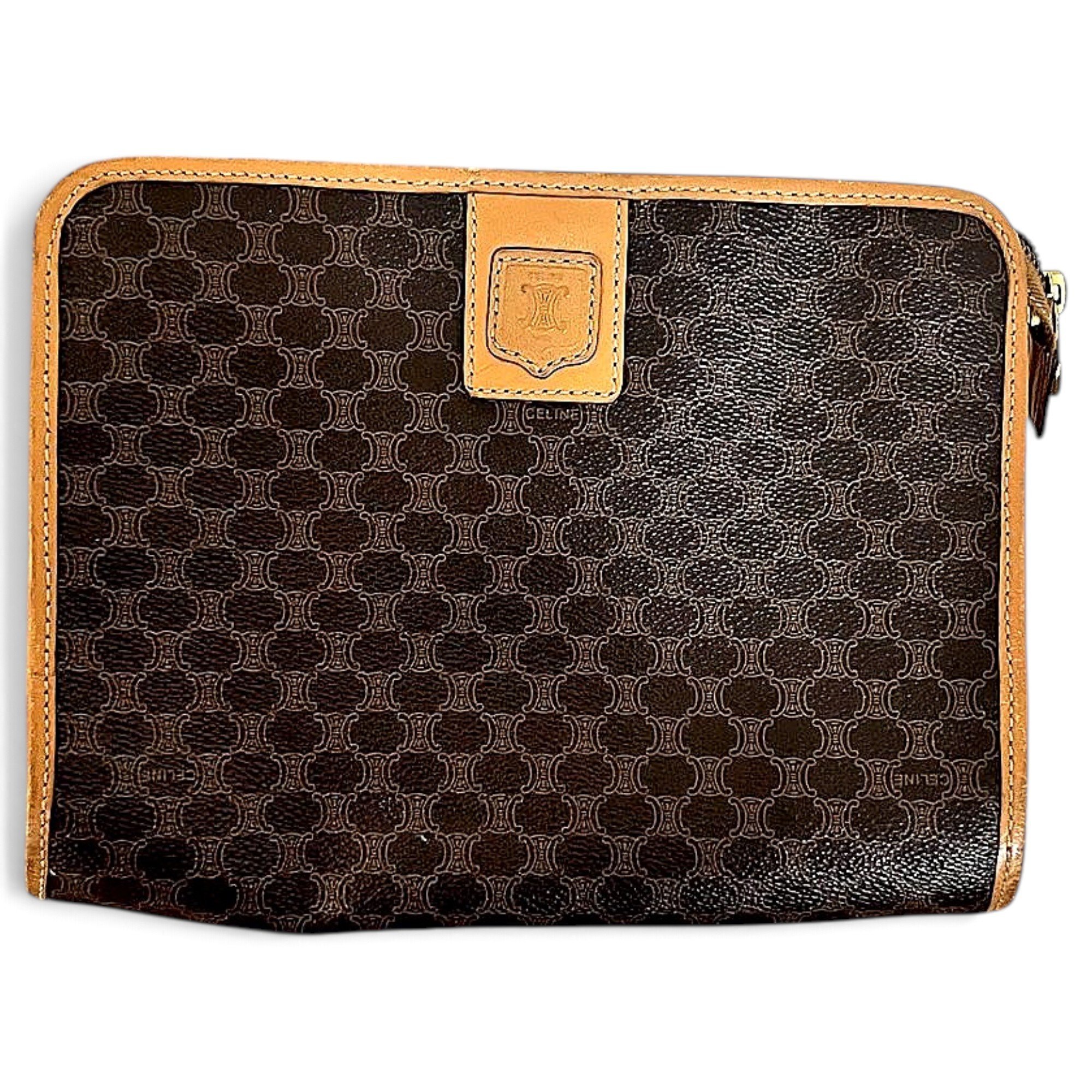 Triomphe Vintage cloth clutch bag
