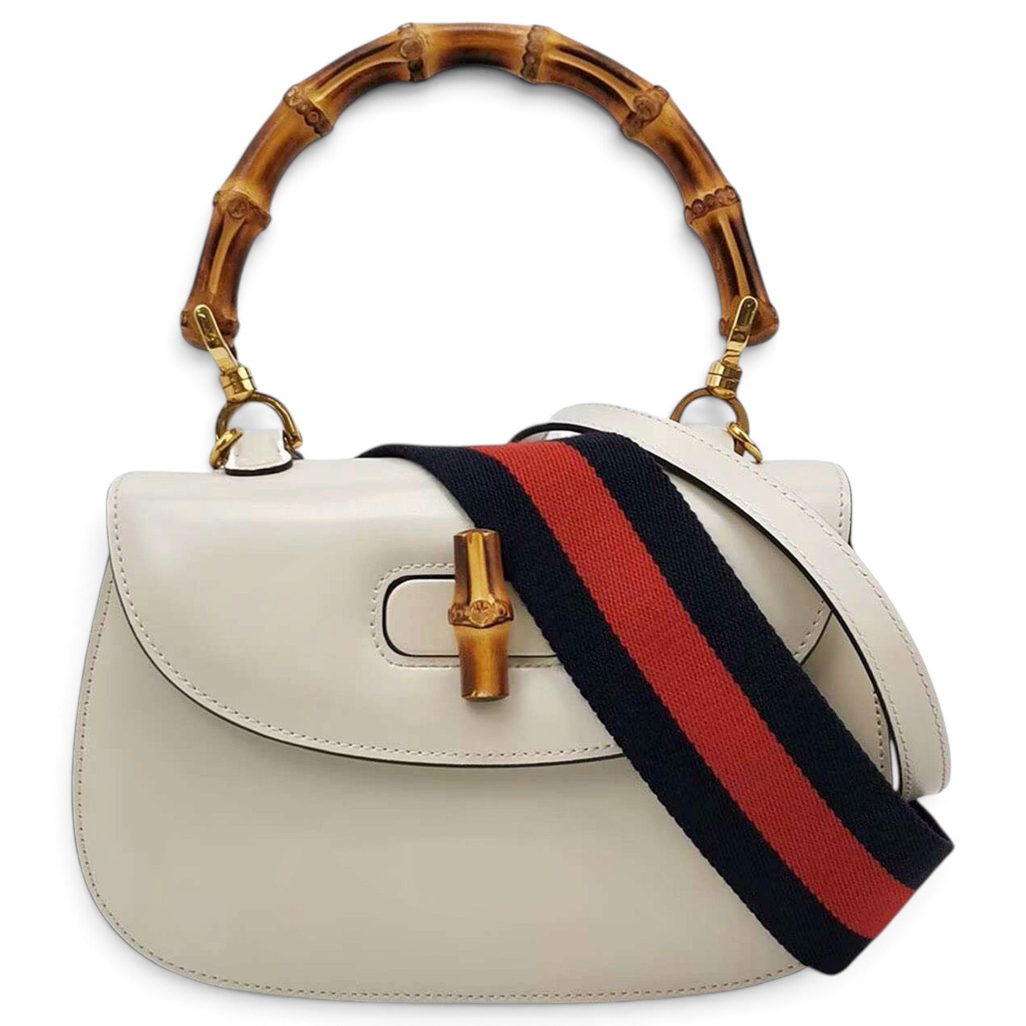 Convertible Bamboo Top Handle leather handbag