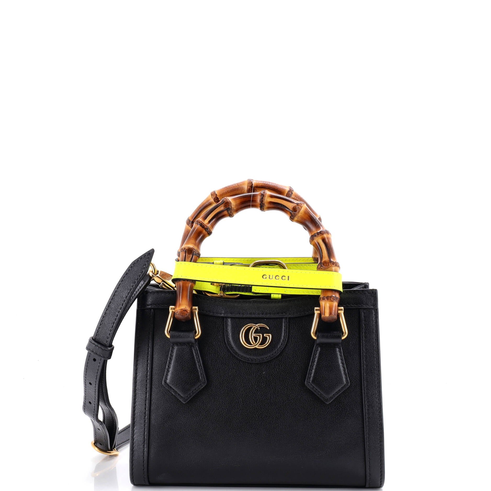 Diana NM Bamboo Handle Tote Leather Mini