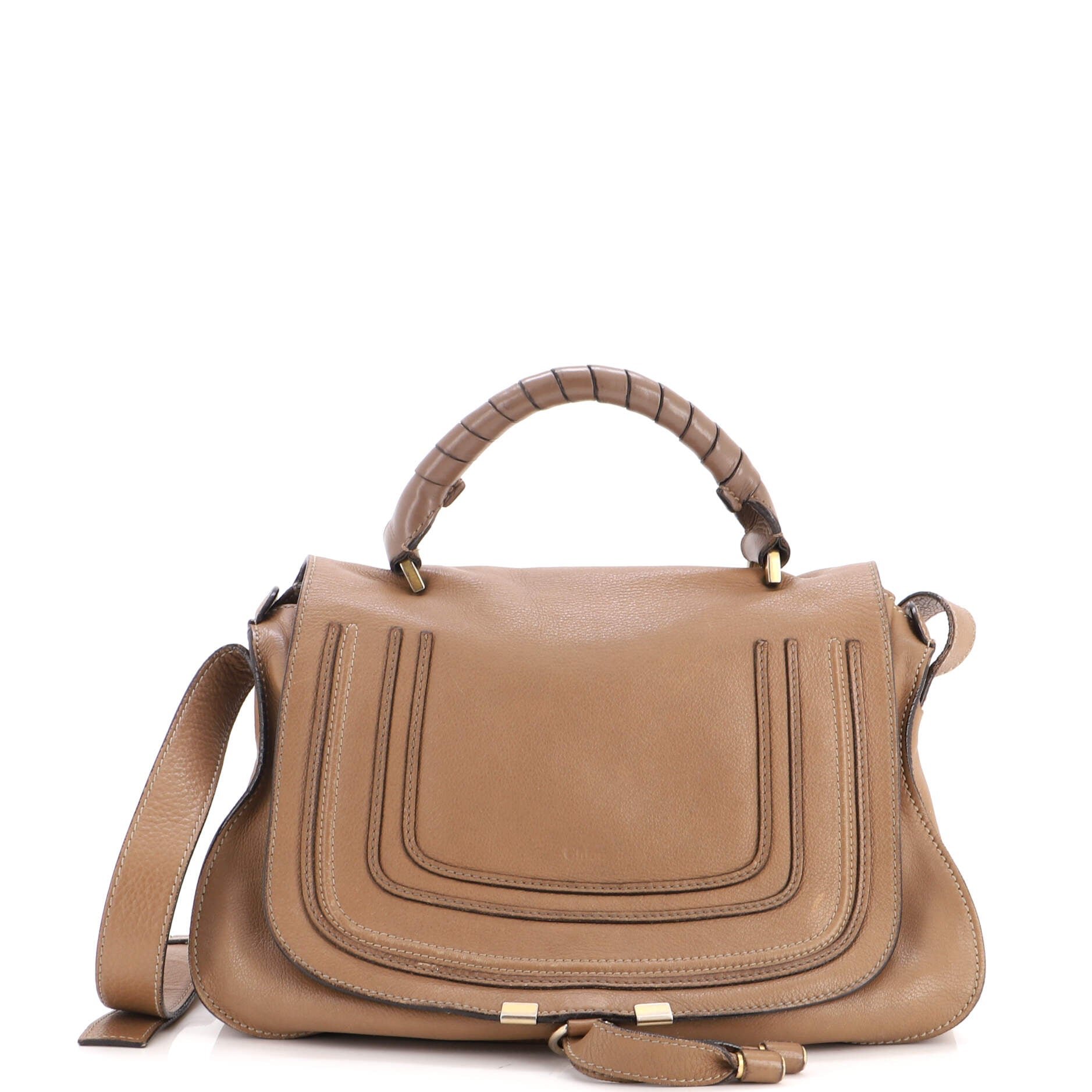 Marcie Top Handle Messenger Bag Leather Medium