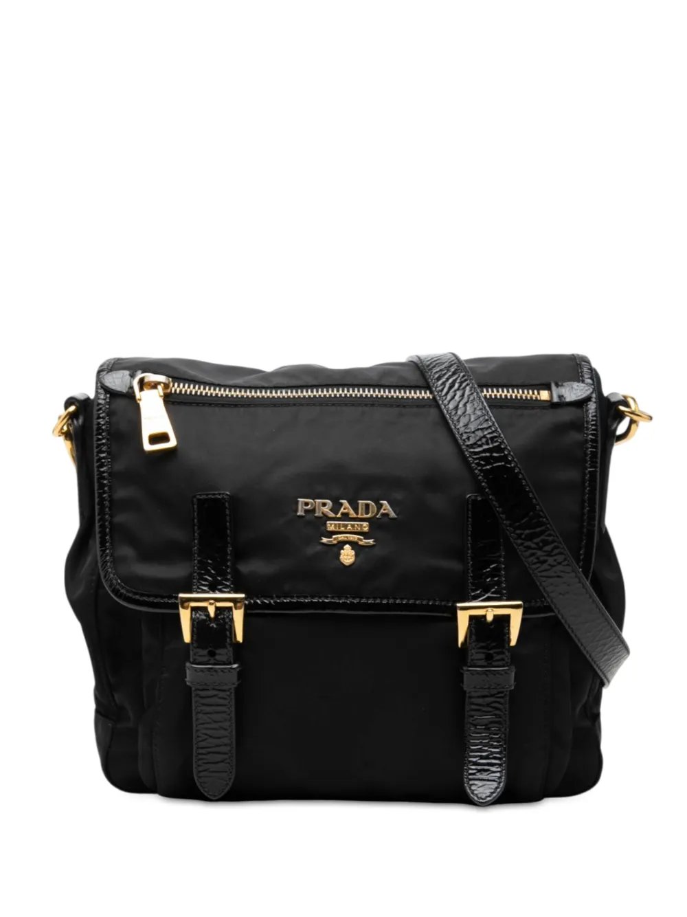 2010-2026 Tessuto Zip Double Buckle Messenger Bag crossbody bag