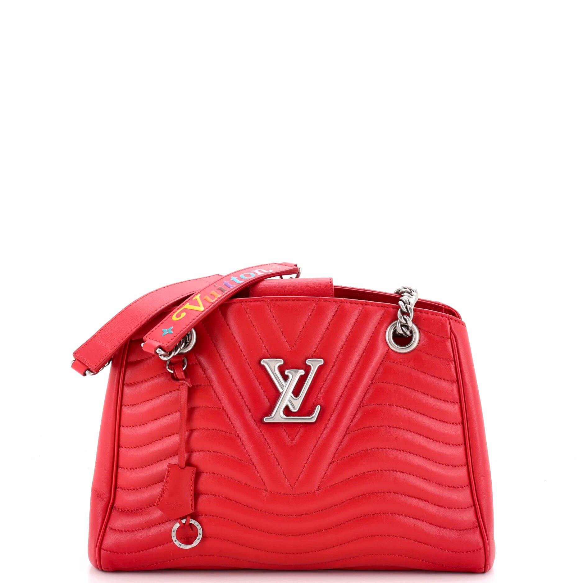 New Wave Chain Tote Quilted Leather