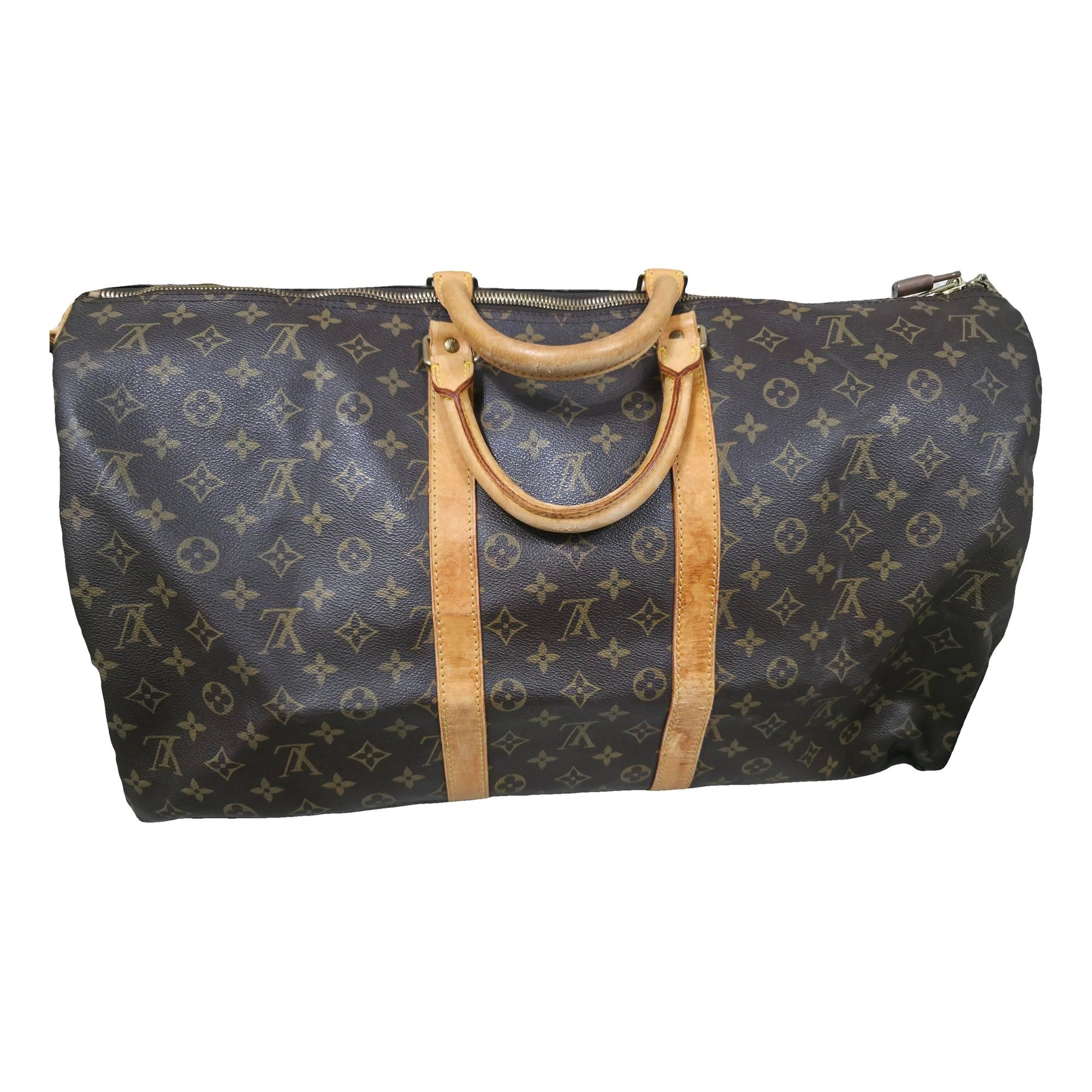 Keepall leather travel bag