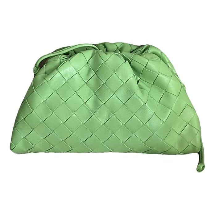 Pouch leather clutch bag