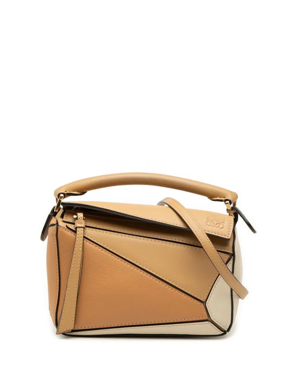 Loewe 2021 Mini Bicolor Calfskin Puzzle satchel