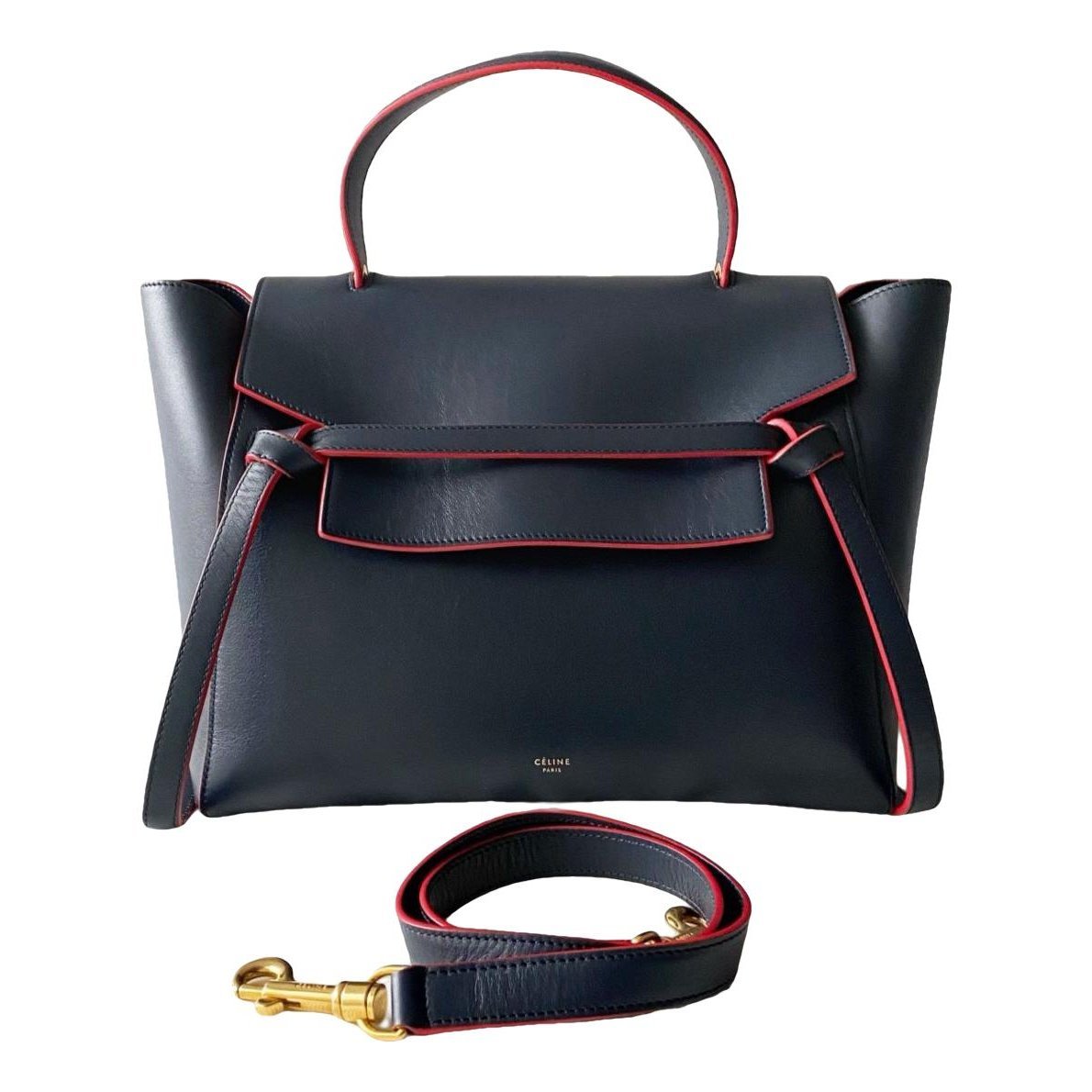 Belt leather handbag