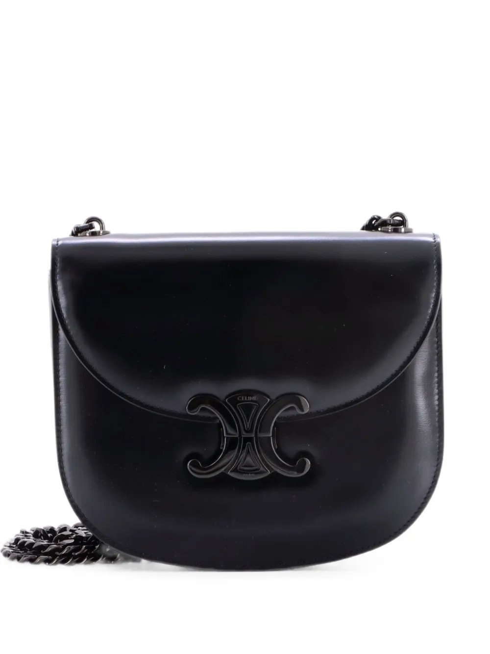 Triomphe Besace Clea Chain Flap Bag Leather shoulder bag