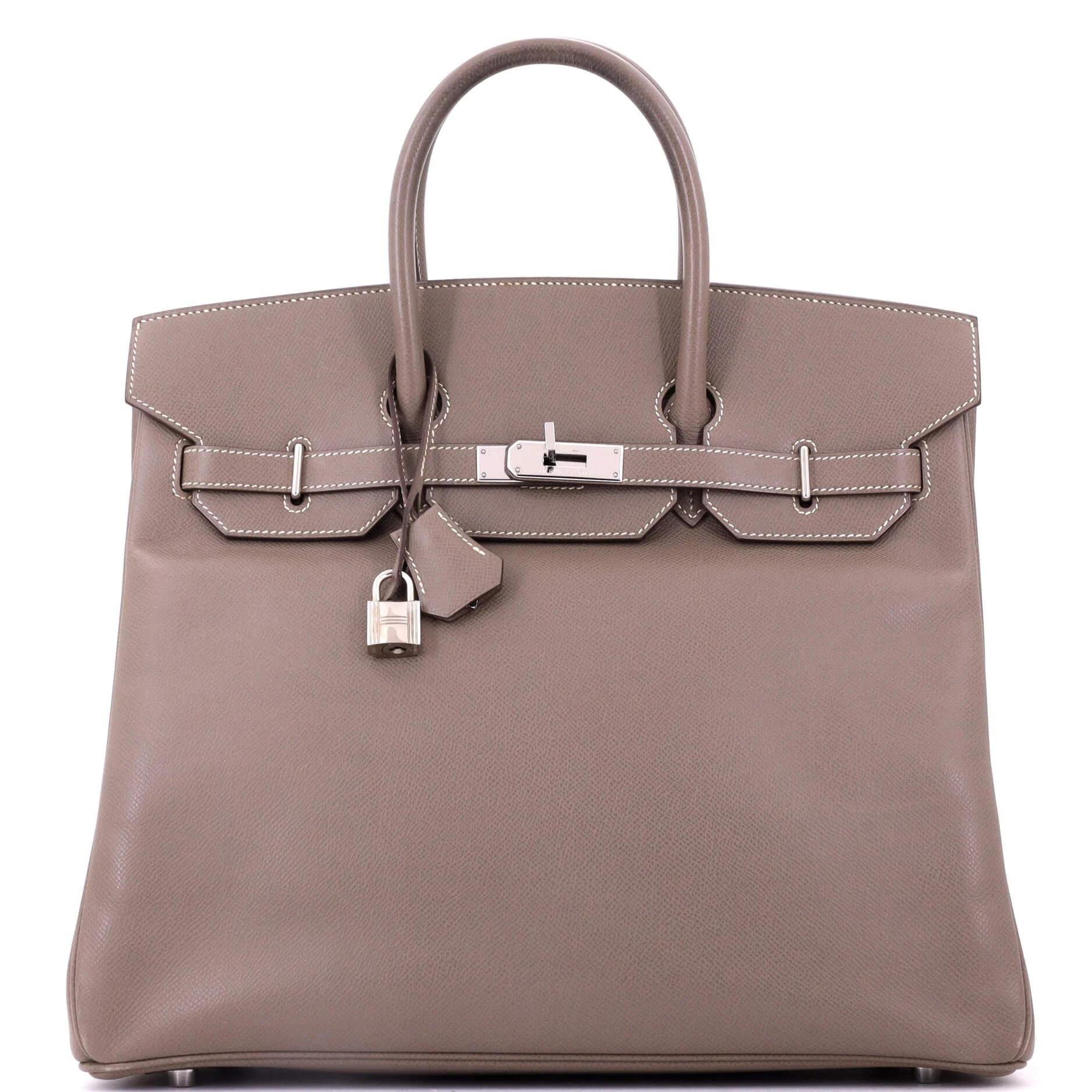 Hermes Birkin Handbag Etoupe Epsom Leather 2008