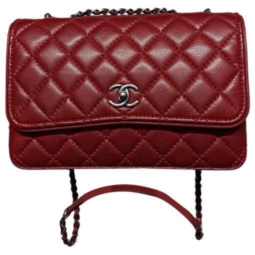 Trendy CC Flap leather handbag