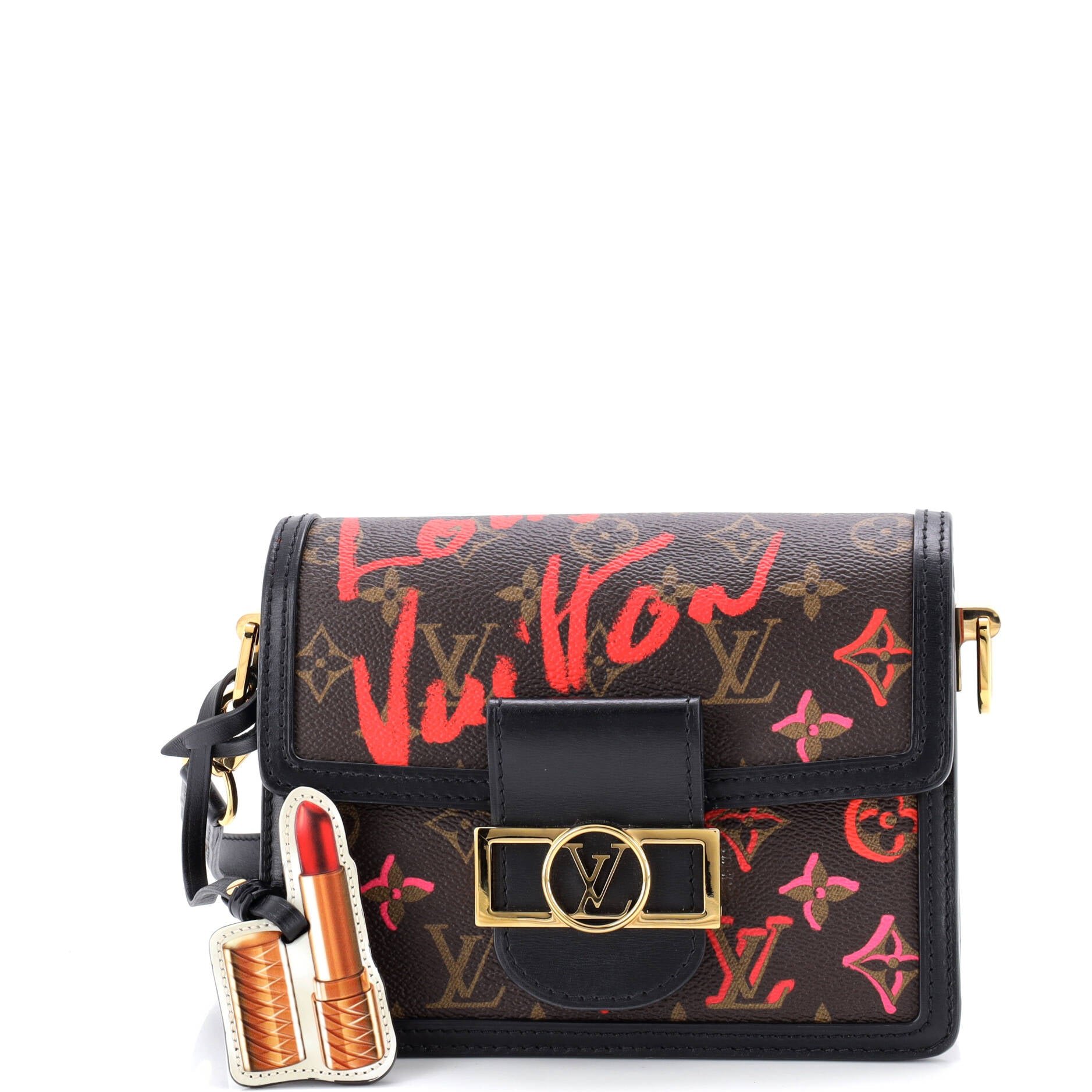 Louis Vuitton Dauphine Shoulder Bag Limited Edition Fall in Love Monogram Canvas Mini