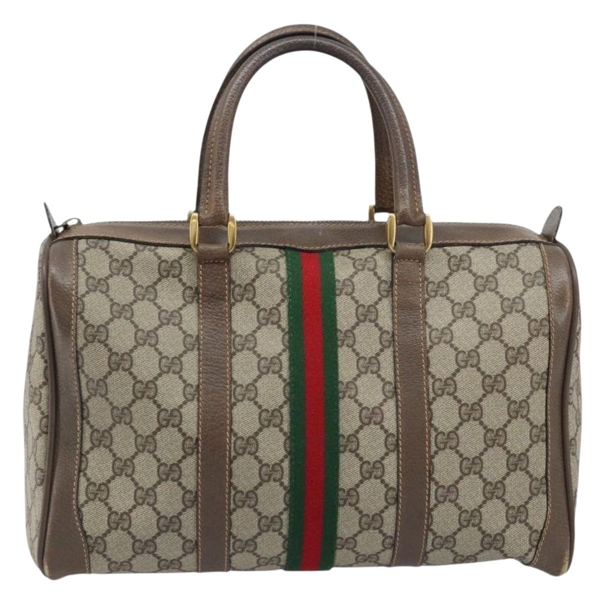 Boston leather bowling bag