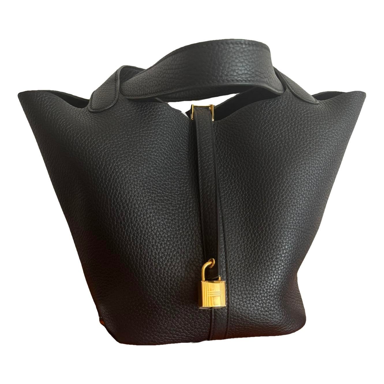 Picotin leather tote