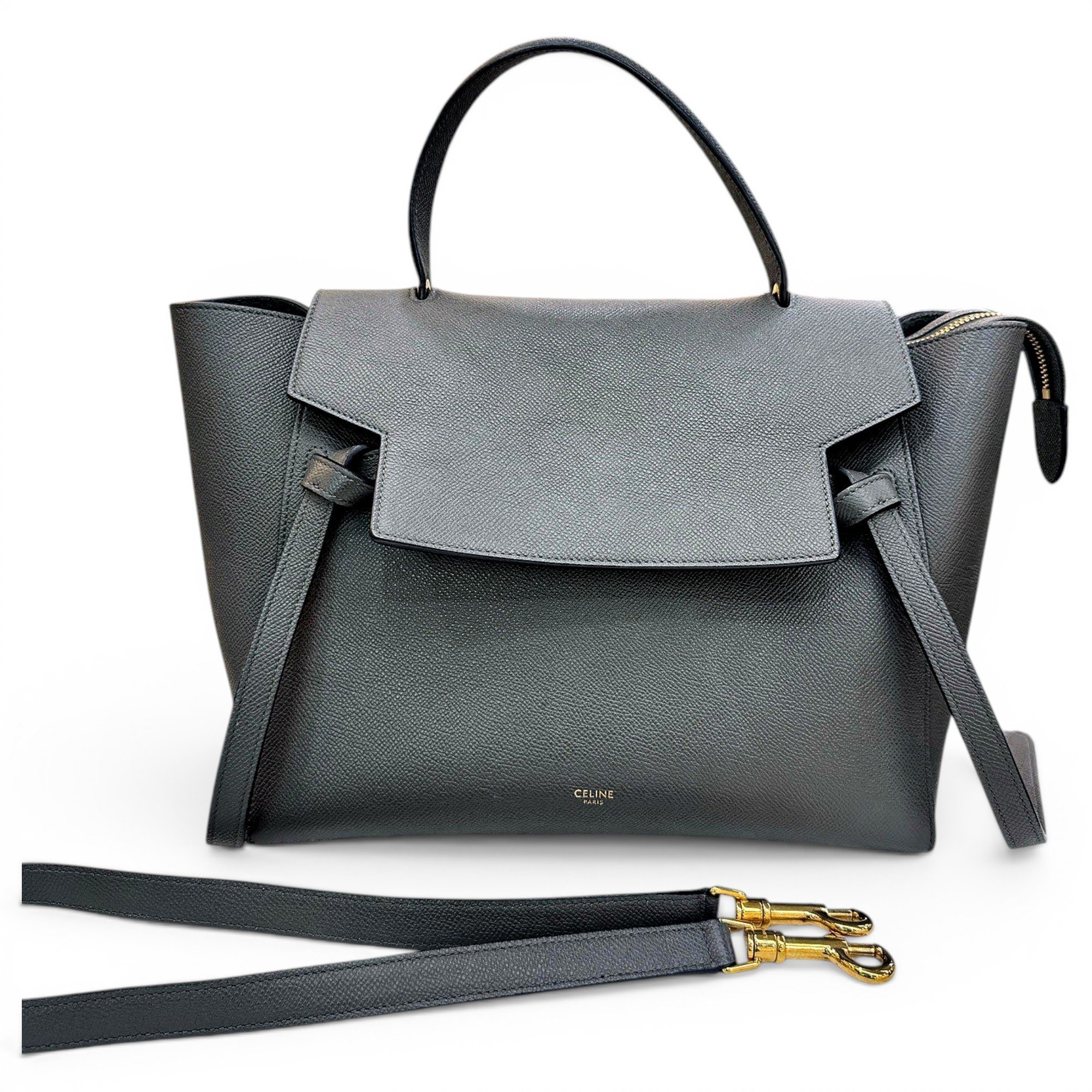 Belt leather handbag