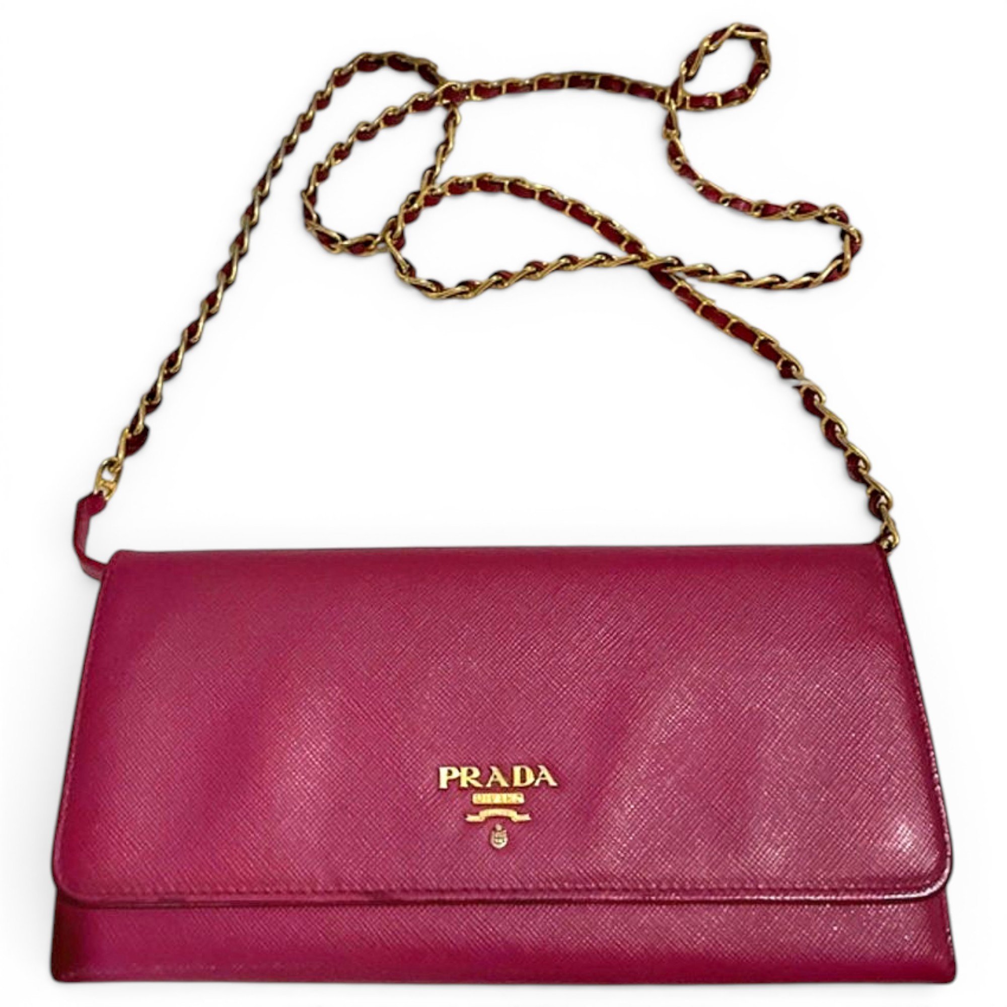 Leather clutch bag