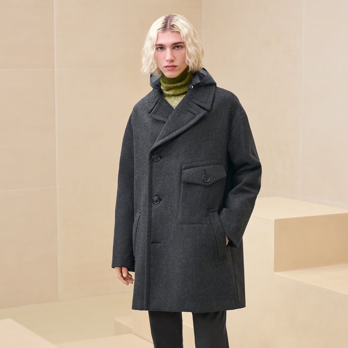 Anthracite Hooded Auto Coat