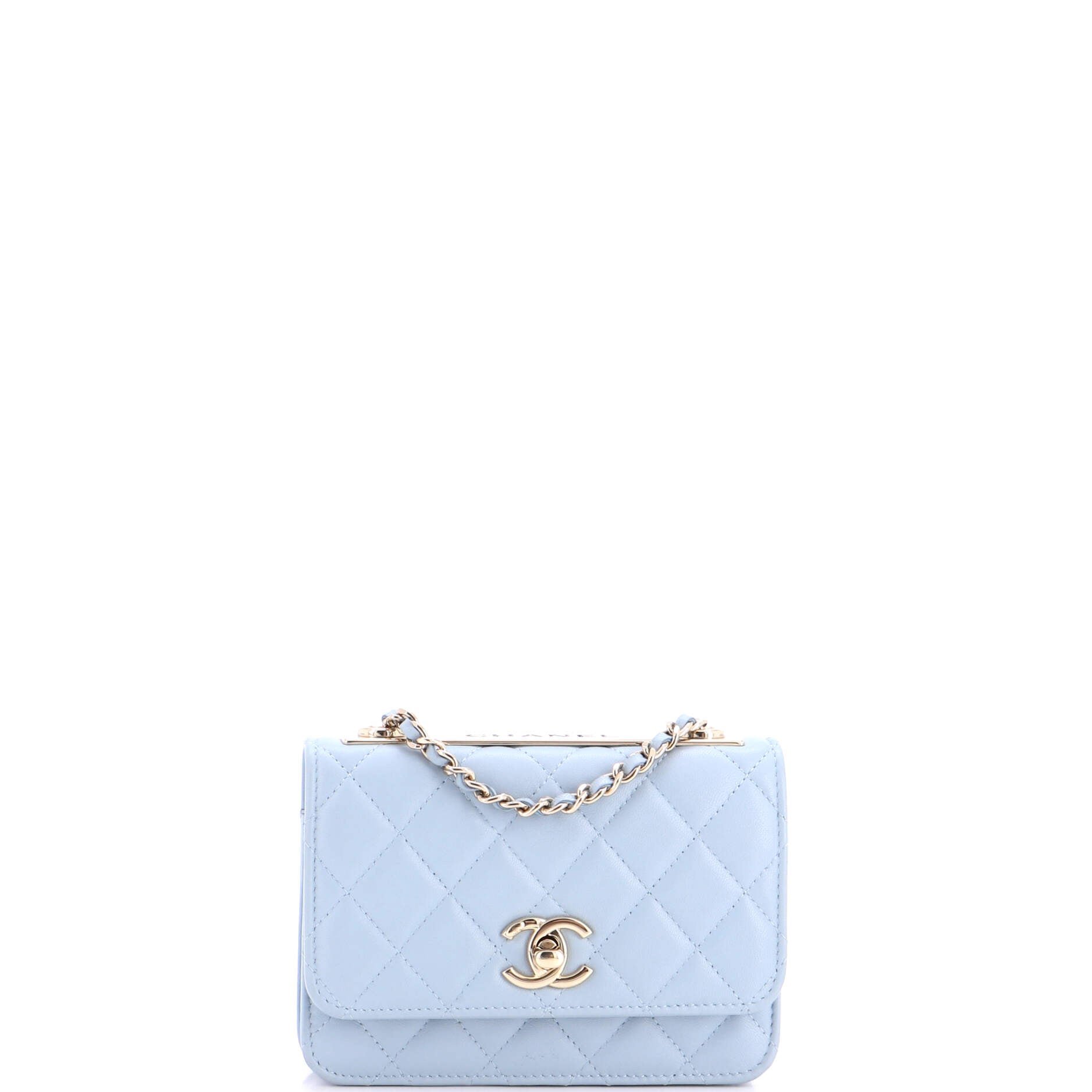Trendy CC Wallet on Chain Quilted Lambskin Mini