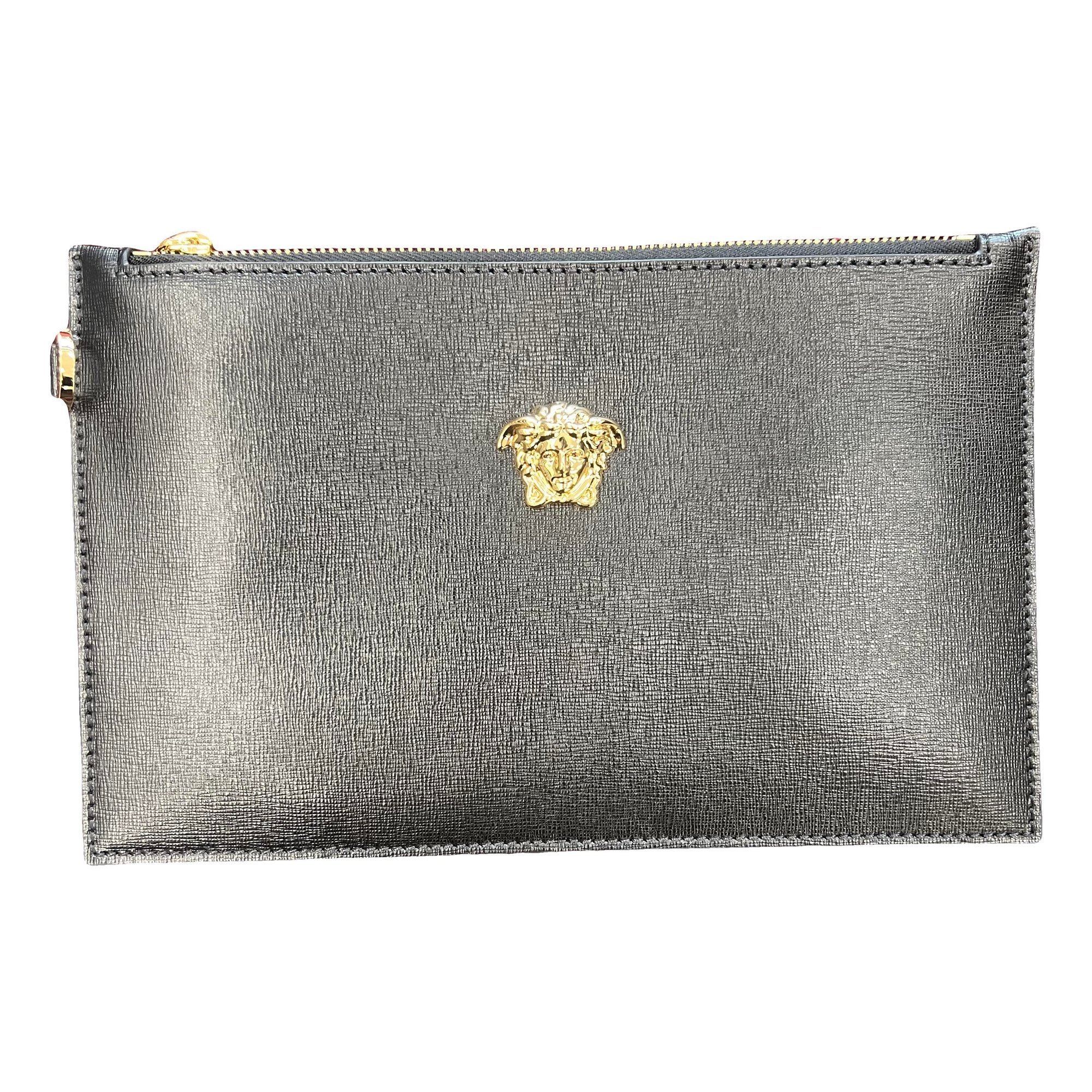Leather clutch bag