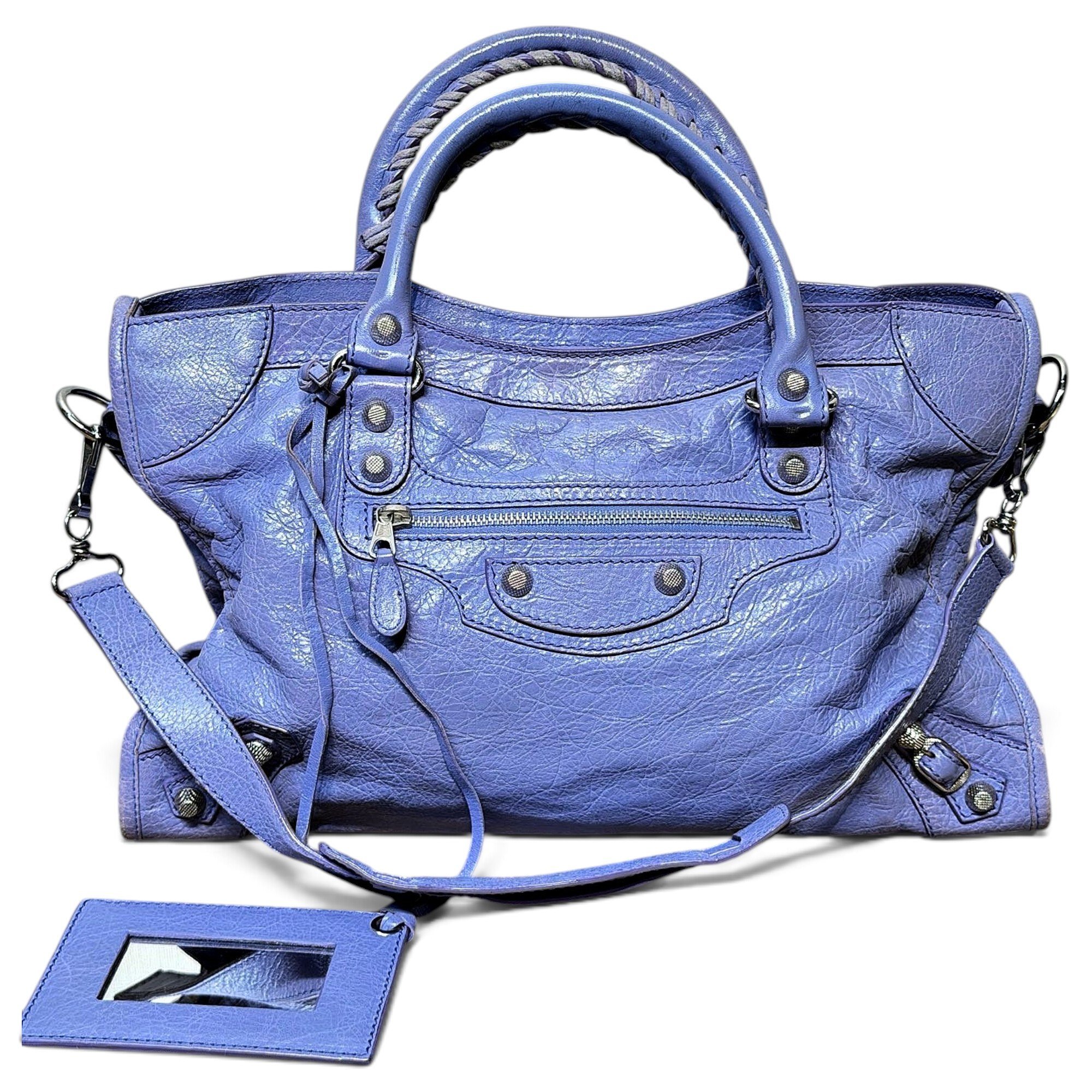 City leather handbag