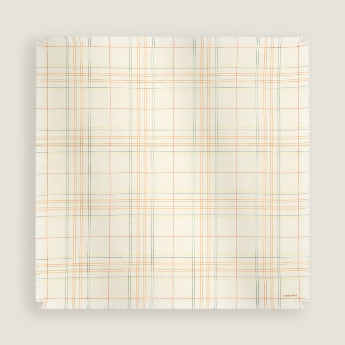 Blanc Carreaux Scarf 80