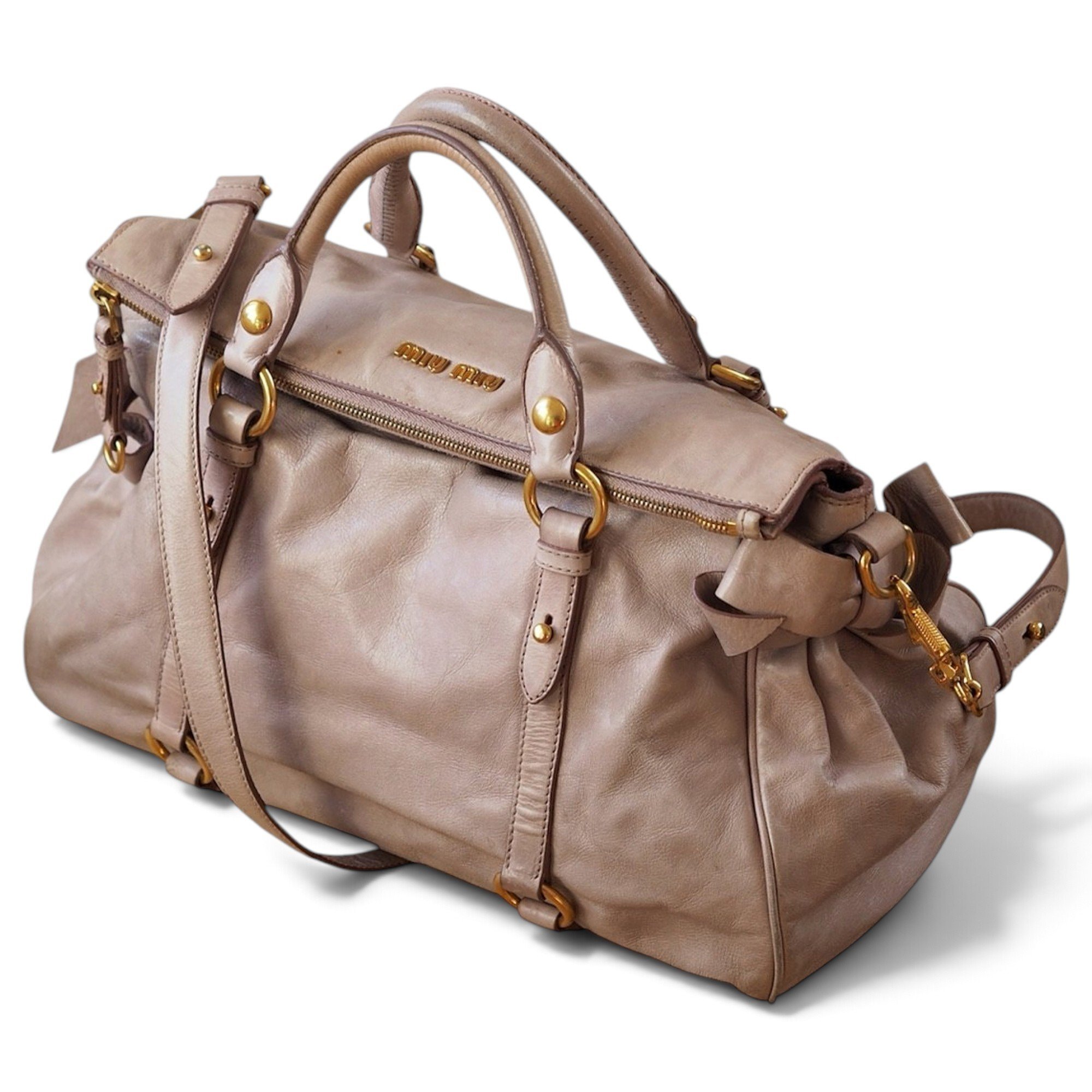 Bow bag leather bowling bag