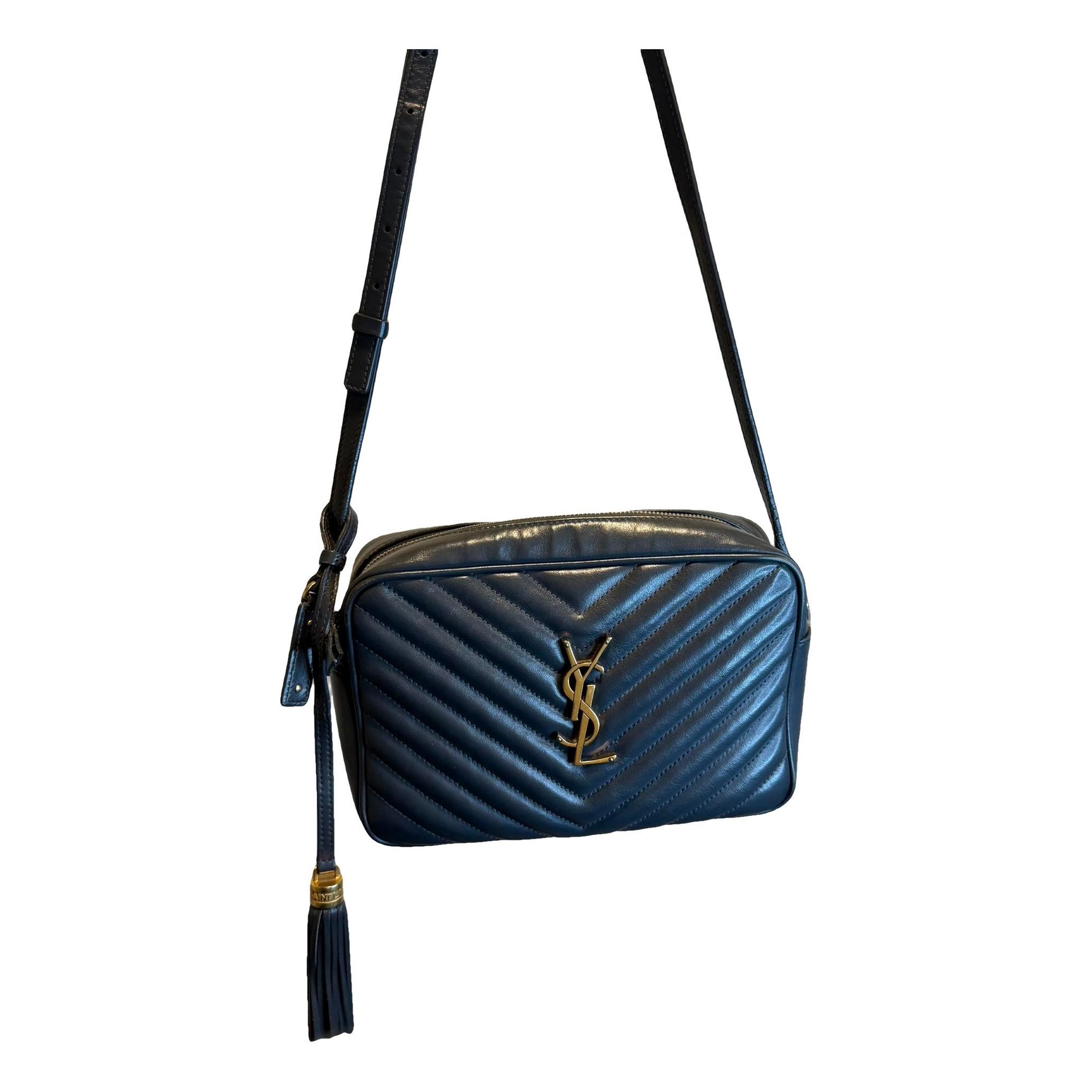 Camera Lou leather crossbody bag