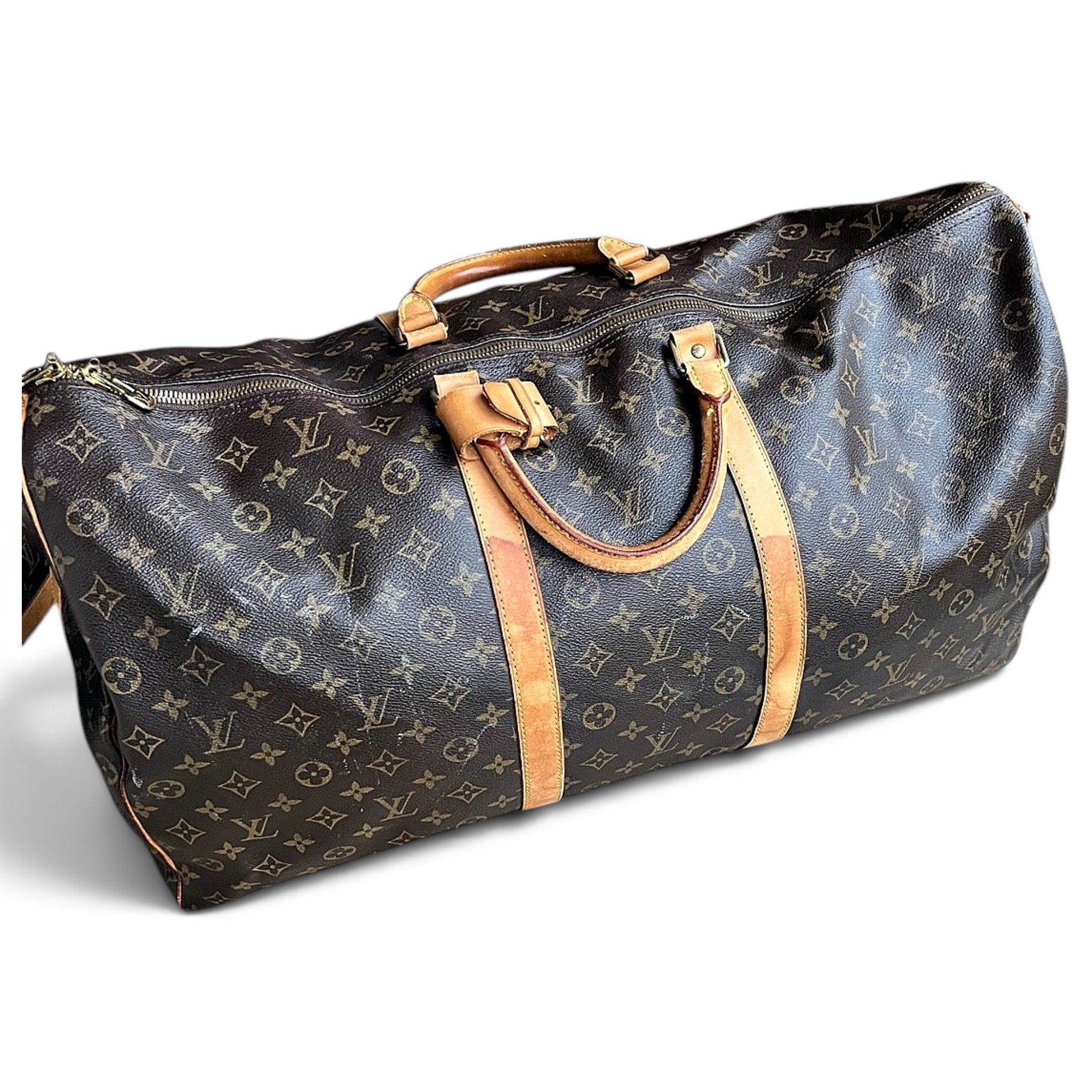 Keepall leather travel bag