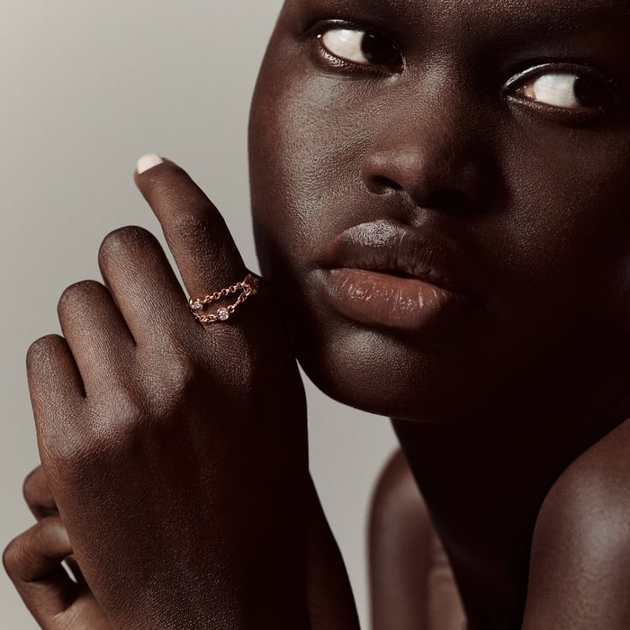 Sans Coloris Chaine d'Ancre Chaos Ring, Small Model