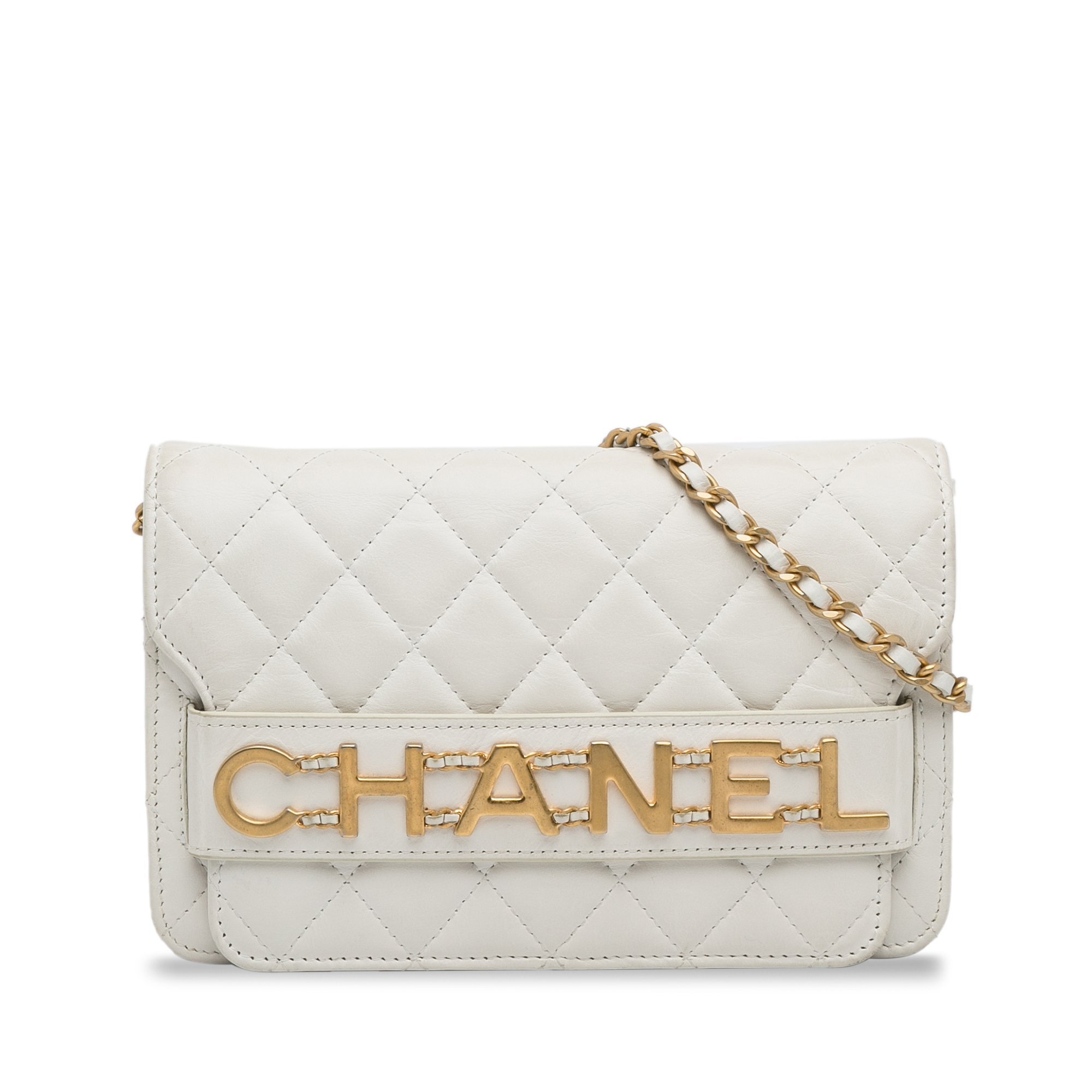 Wallet On Chain leather handbag