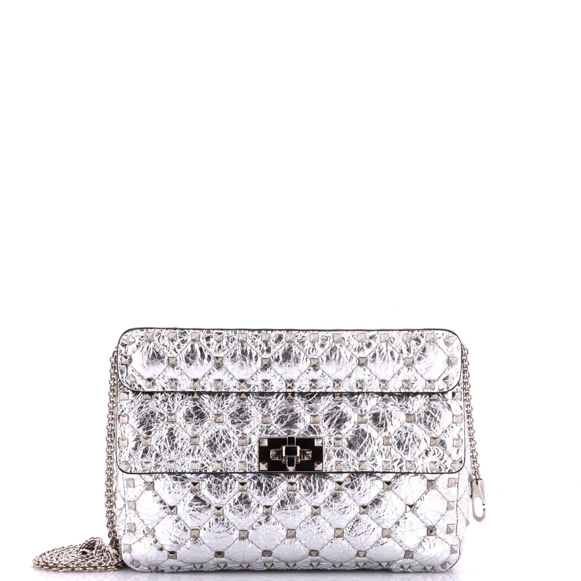 Valentino Garavani Rockstud Spike Flap Bag Quilted Leather Medium