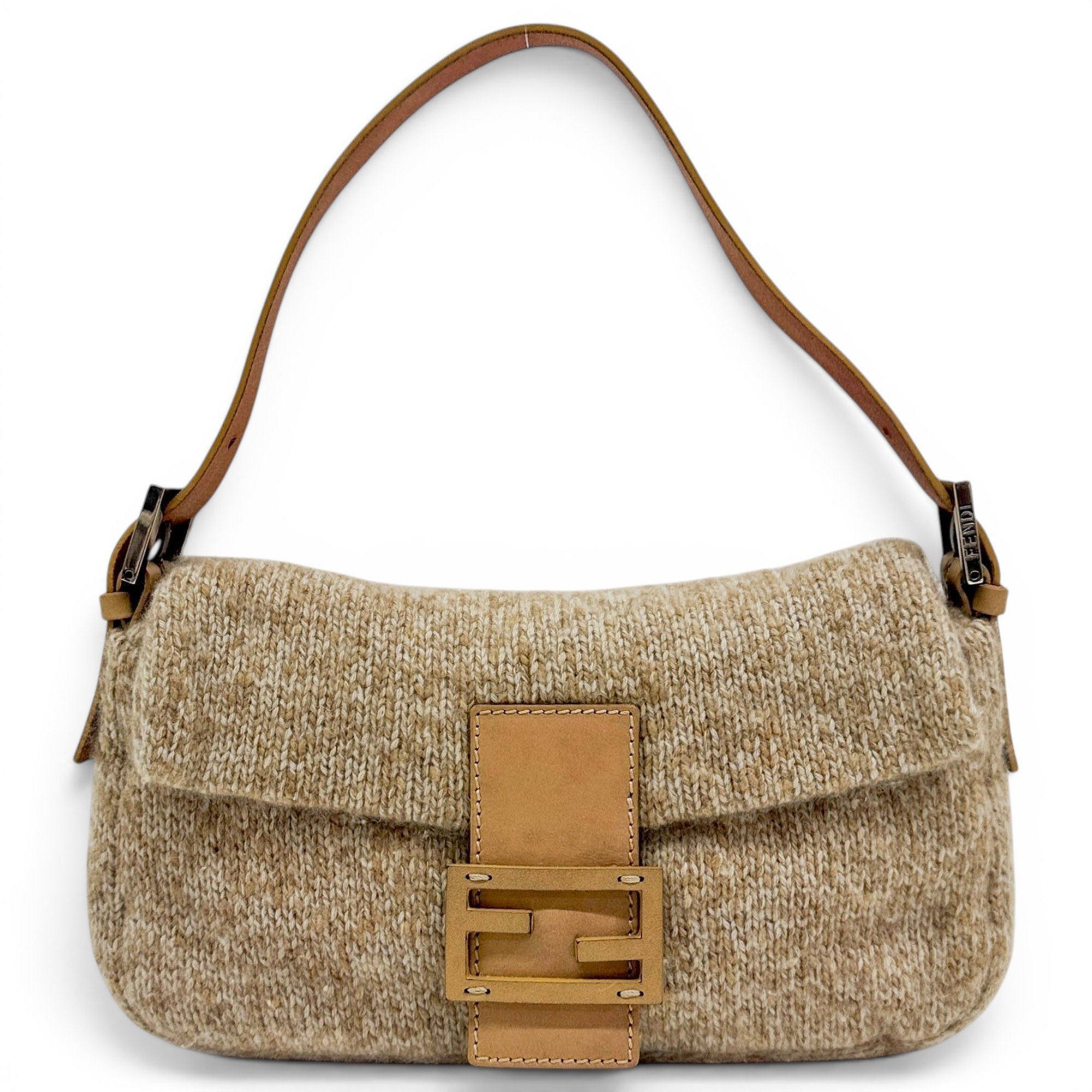 Baguette cashmere handbag