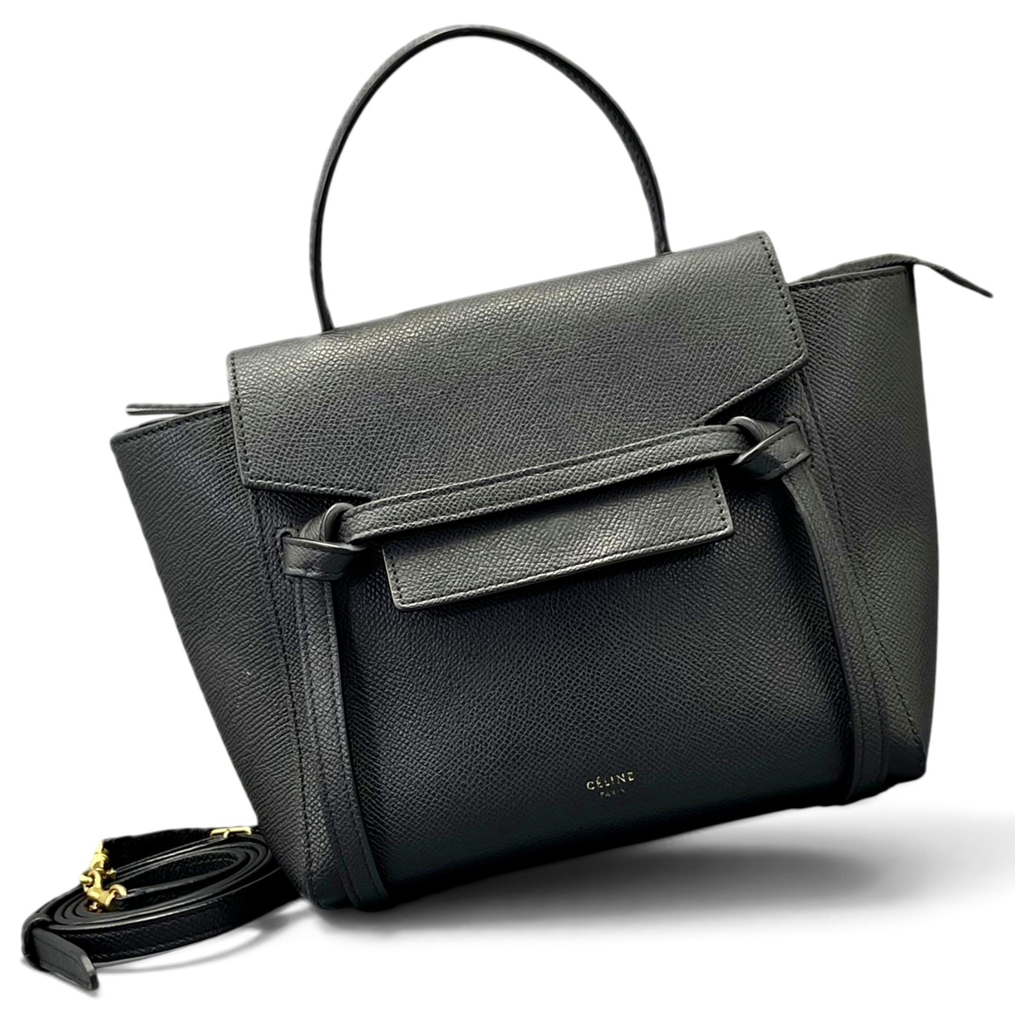 Belt leather handbag