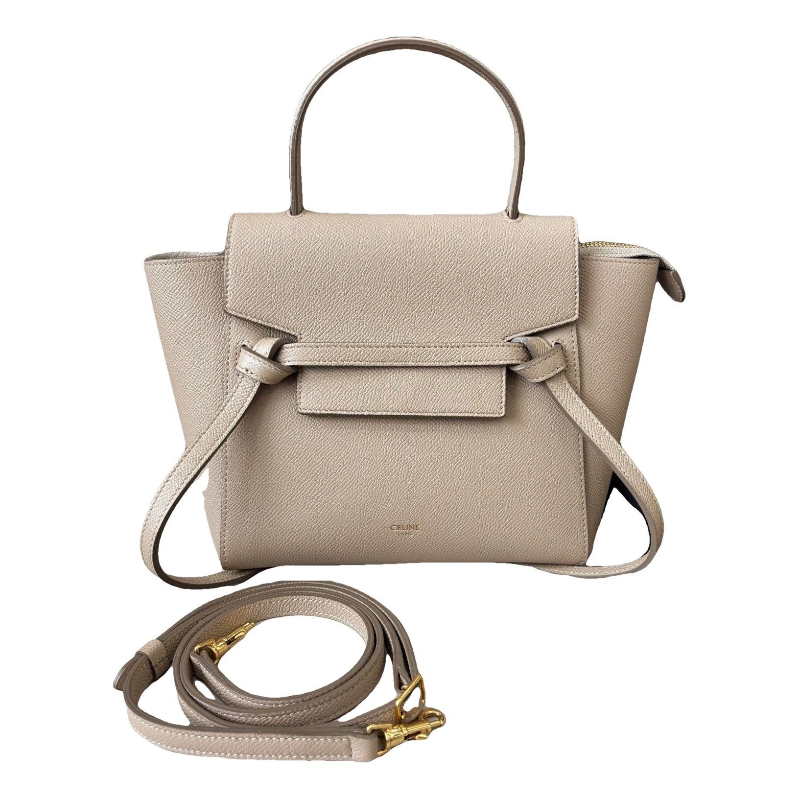 Belt leather handbag