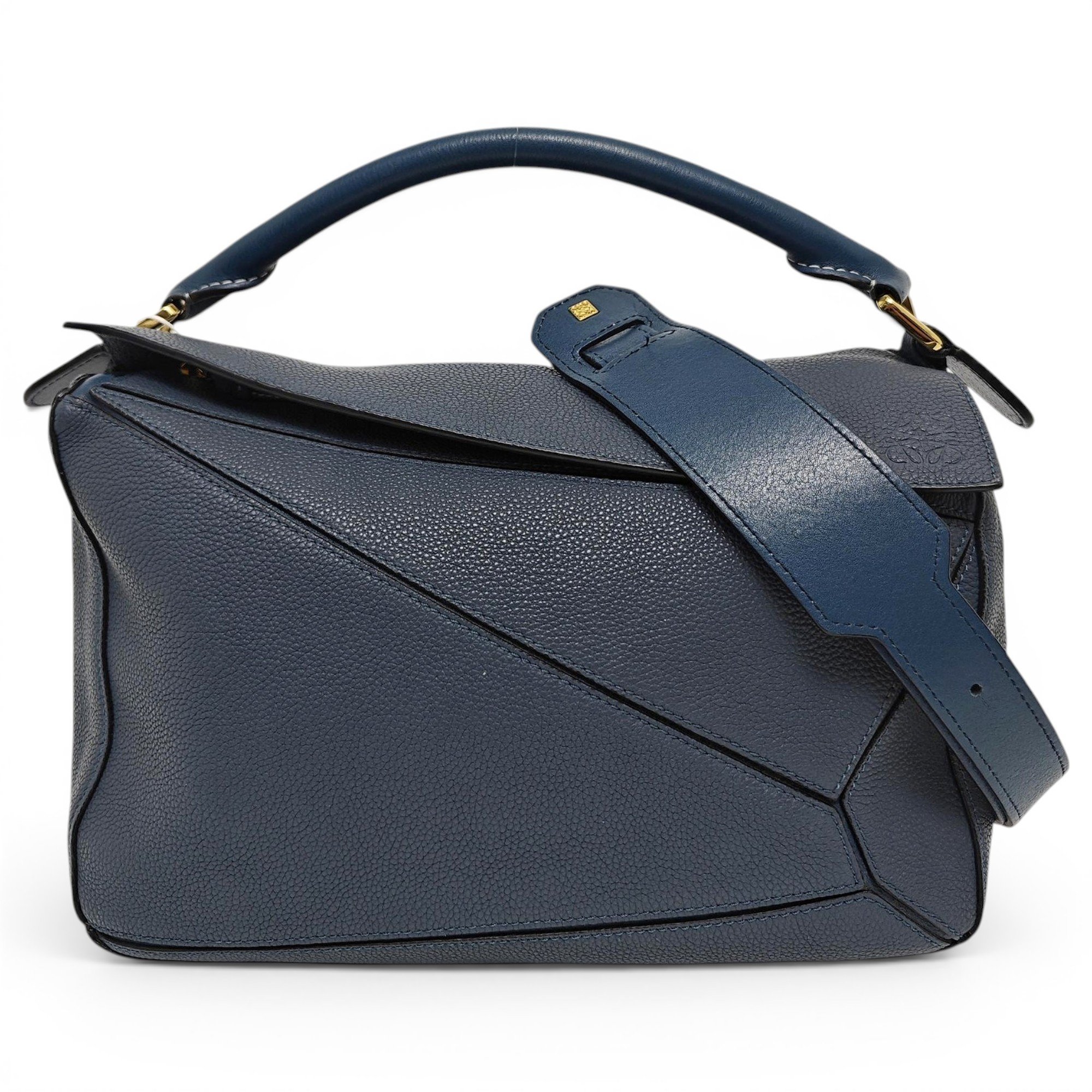 Puzzle leather handbag