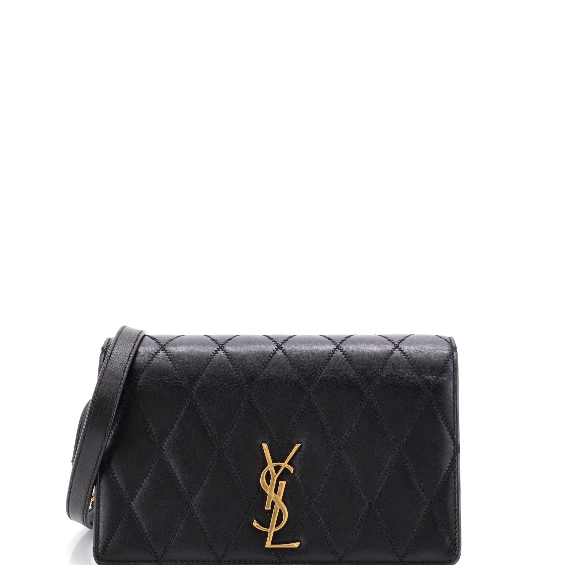 Angie Chain Shoulder Bag Quilted Leather Small
