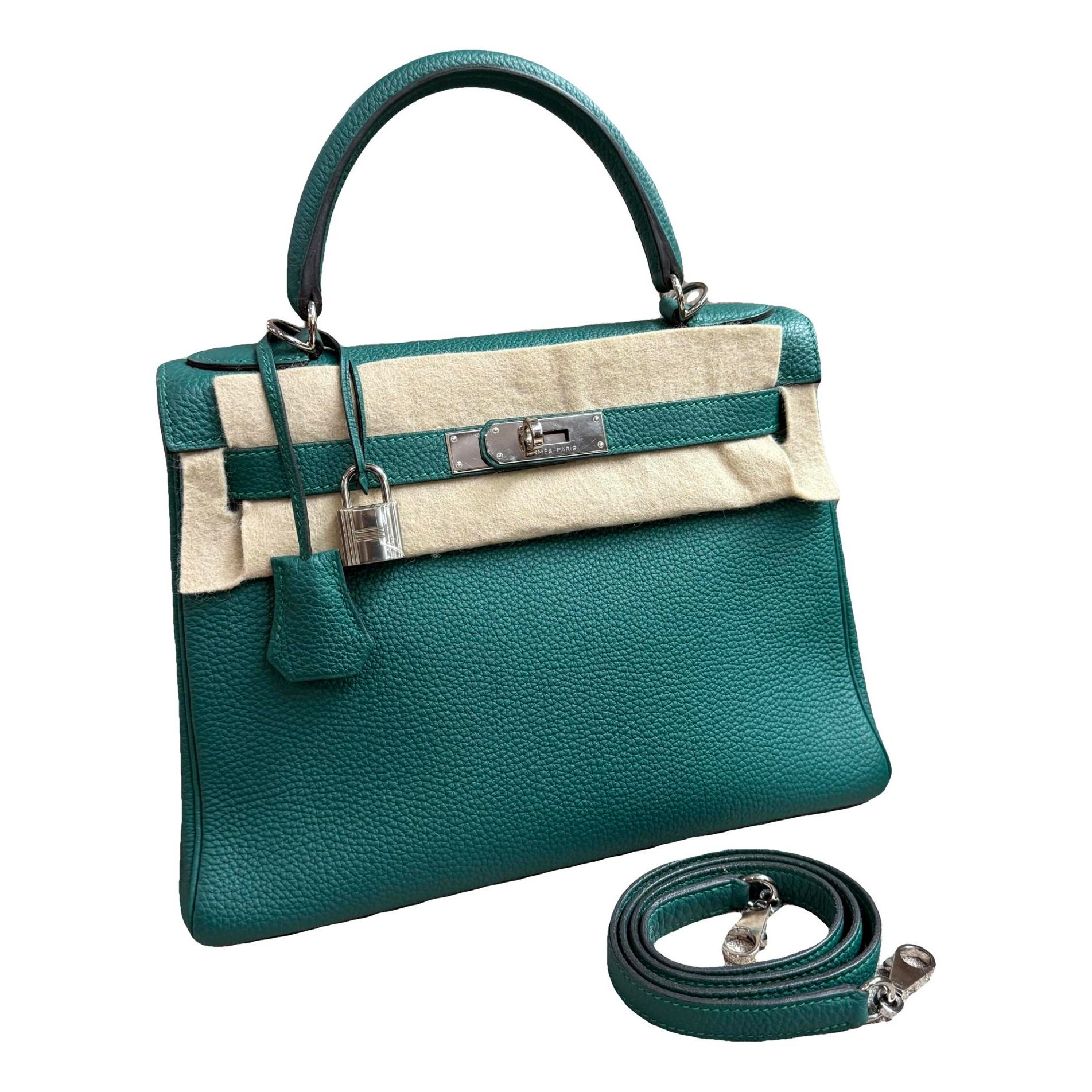 Hermes Kelly 28 Handbag Malachite 2013