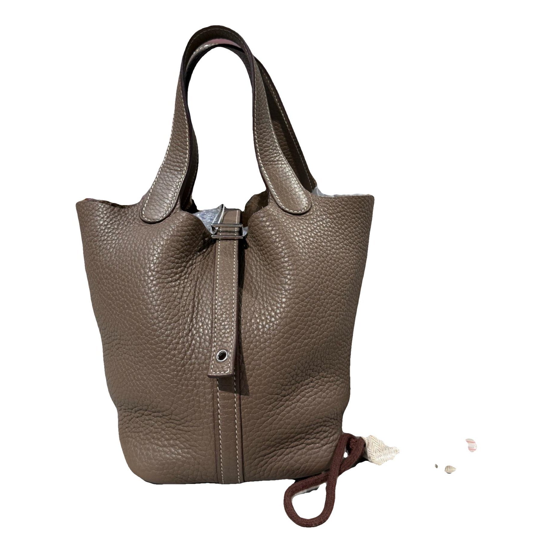 Hermes Picotin Handbag Etoupe Togo Leather