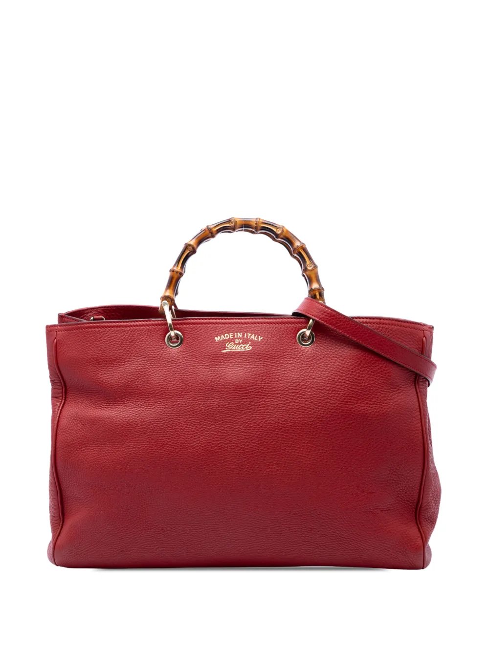2016-2026 Large Calfskin Bamboo Shopper satchel