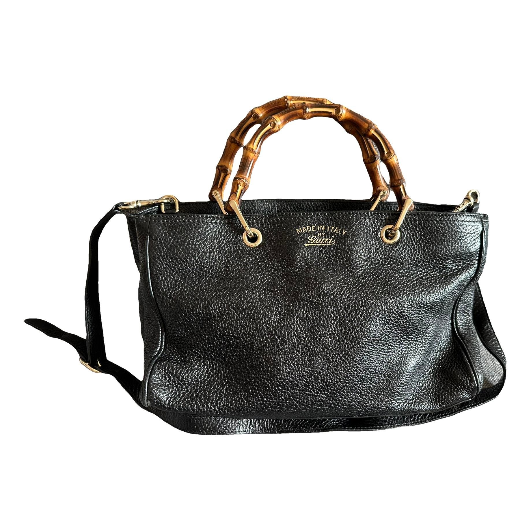 Bamboo Shopper leather tote
