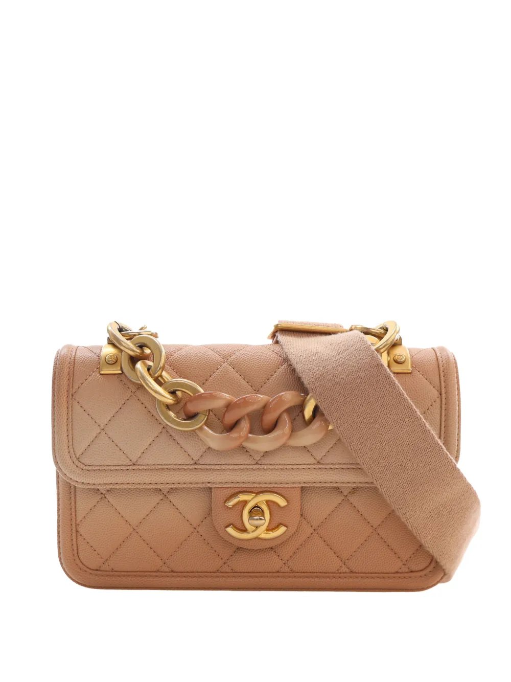 2019 Small Quilted Caviar Sunset On The Sea Flap satchel