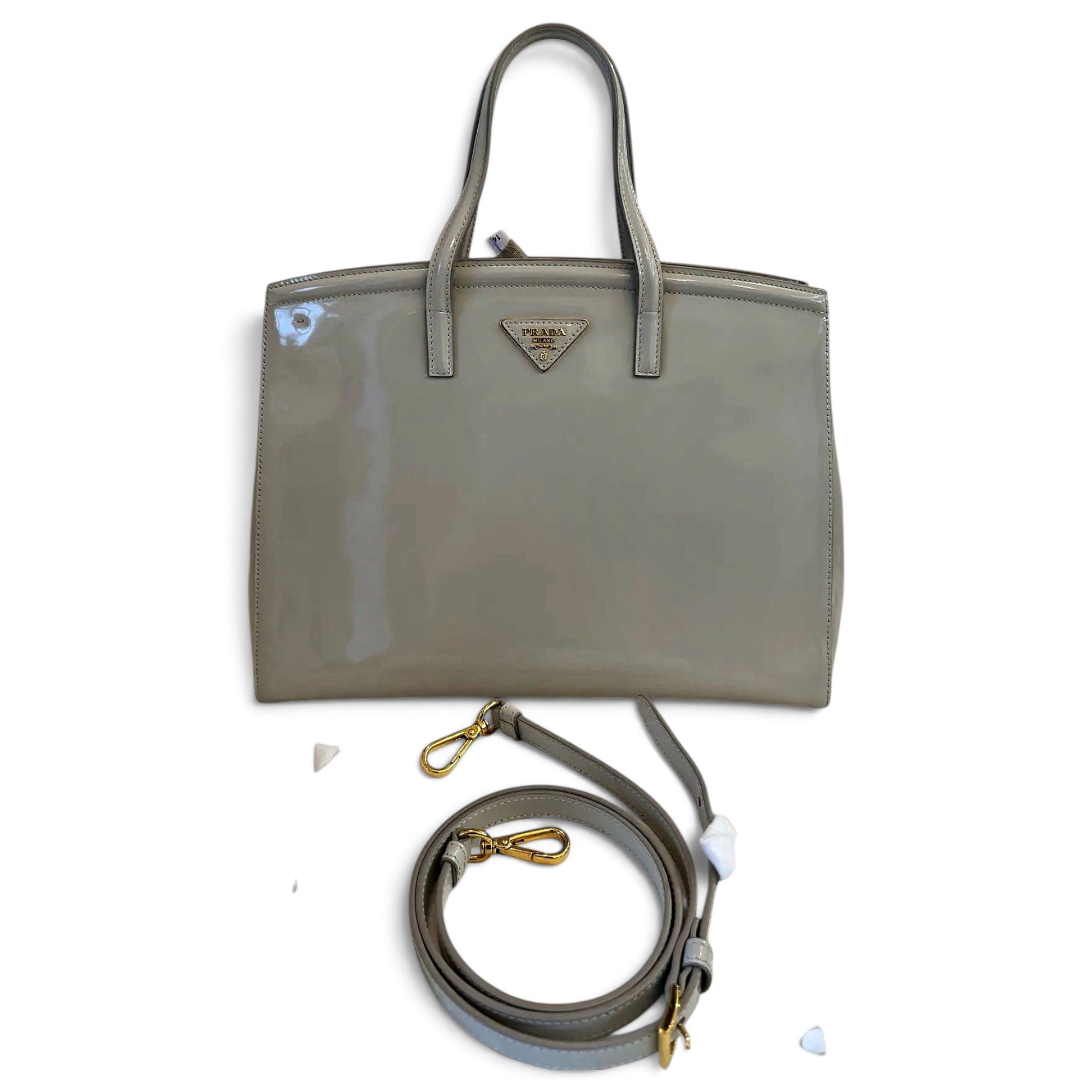 Galleria patent leather handbag