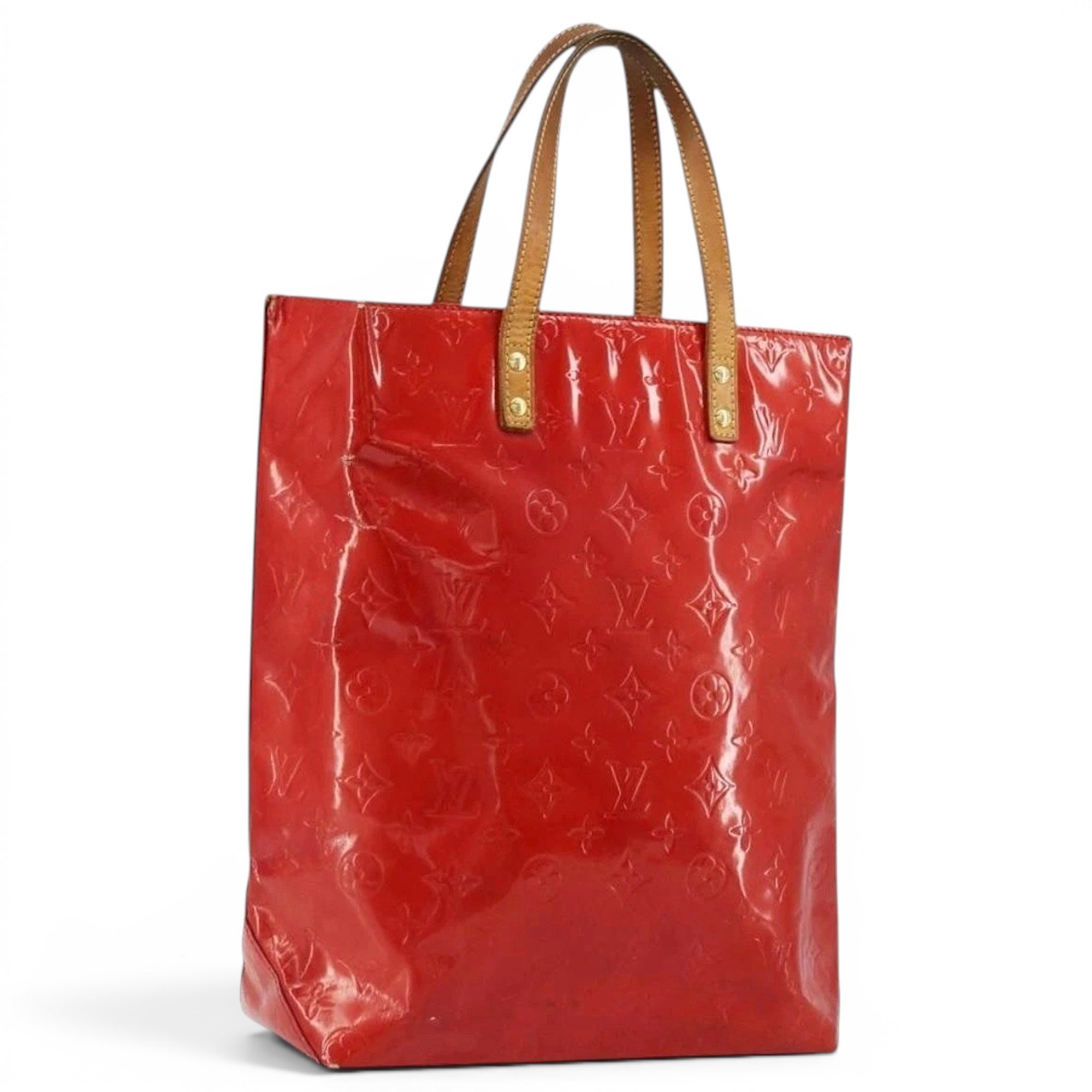 Patent leather handbag