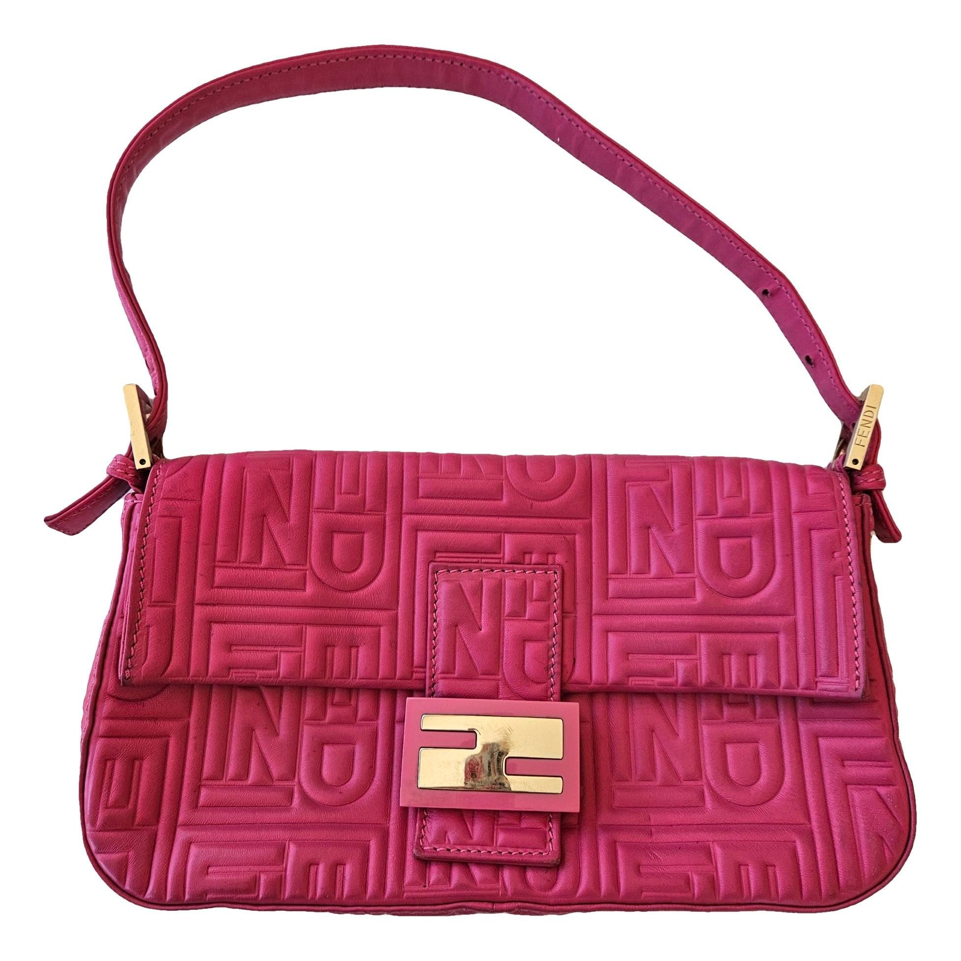 Baguette leather clutch bag