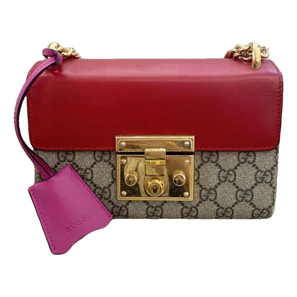 Padlock leather handbag