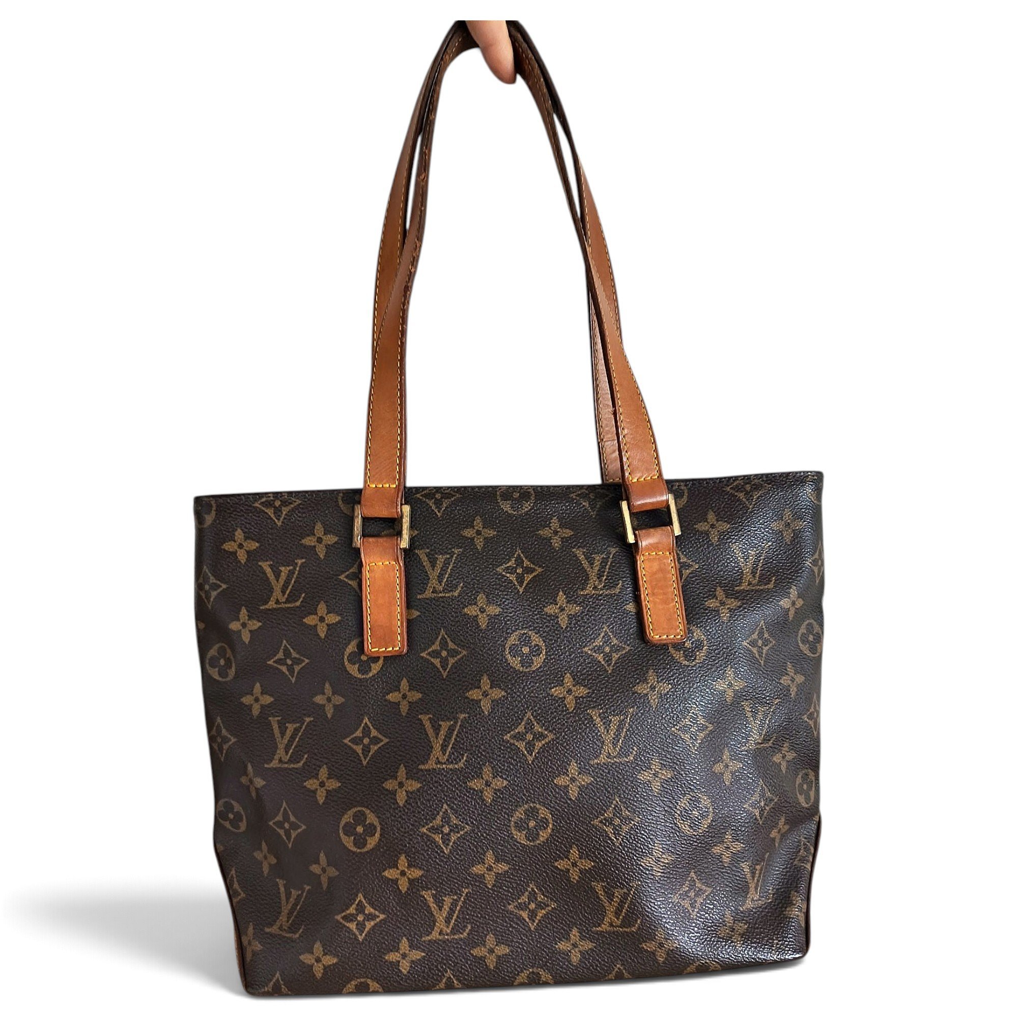 Piano leather tote
