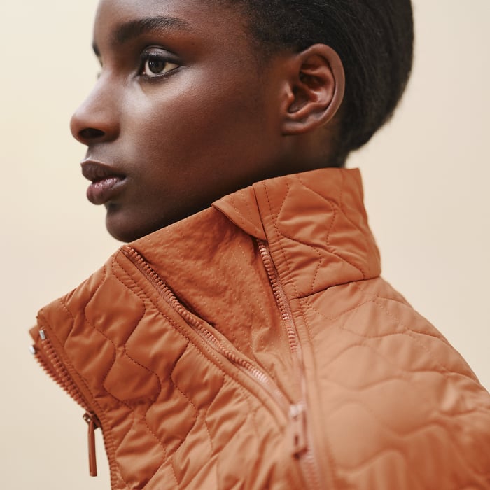 Marron Alezan Long Puffer Coat