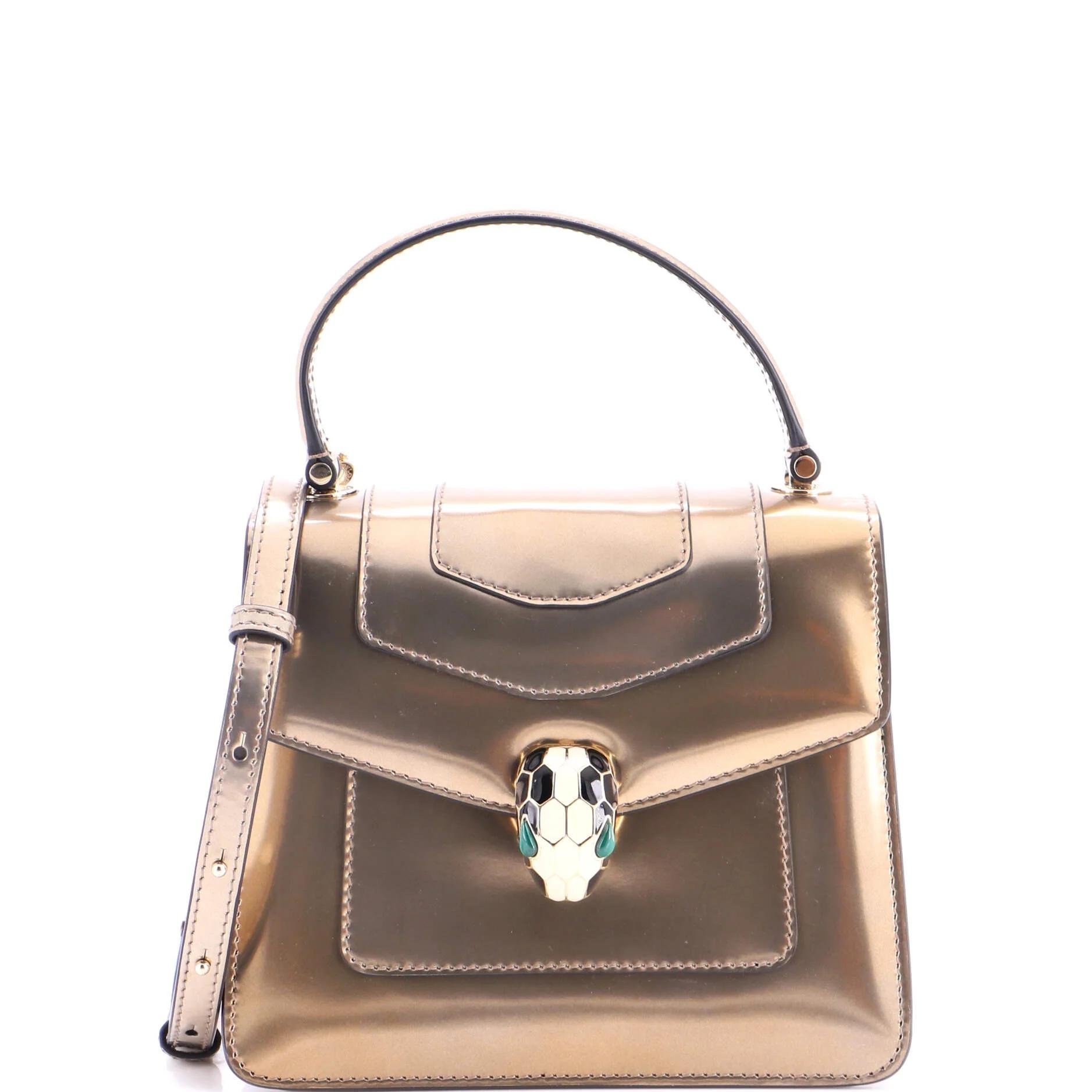 Patent leather handbag