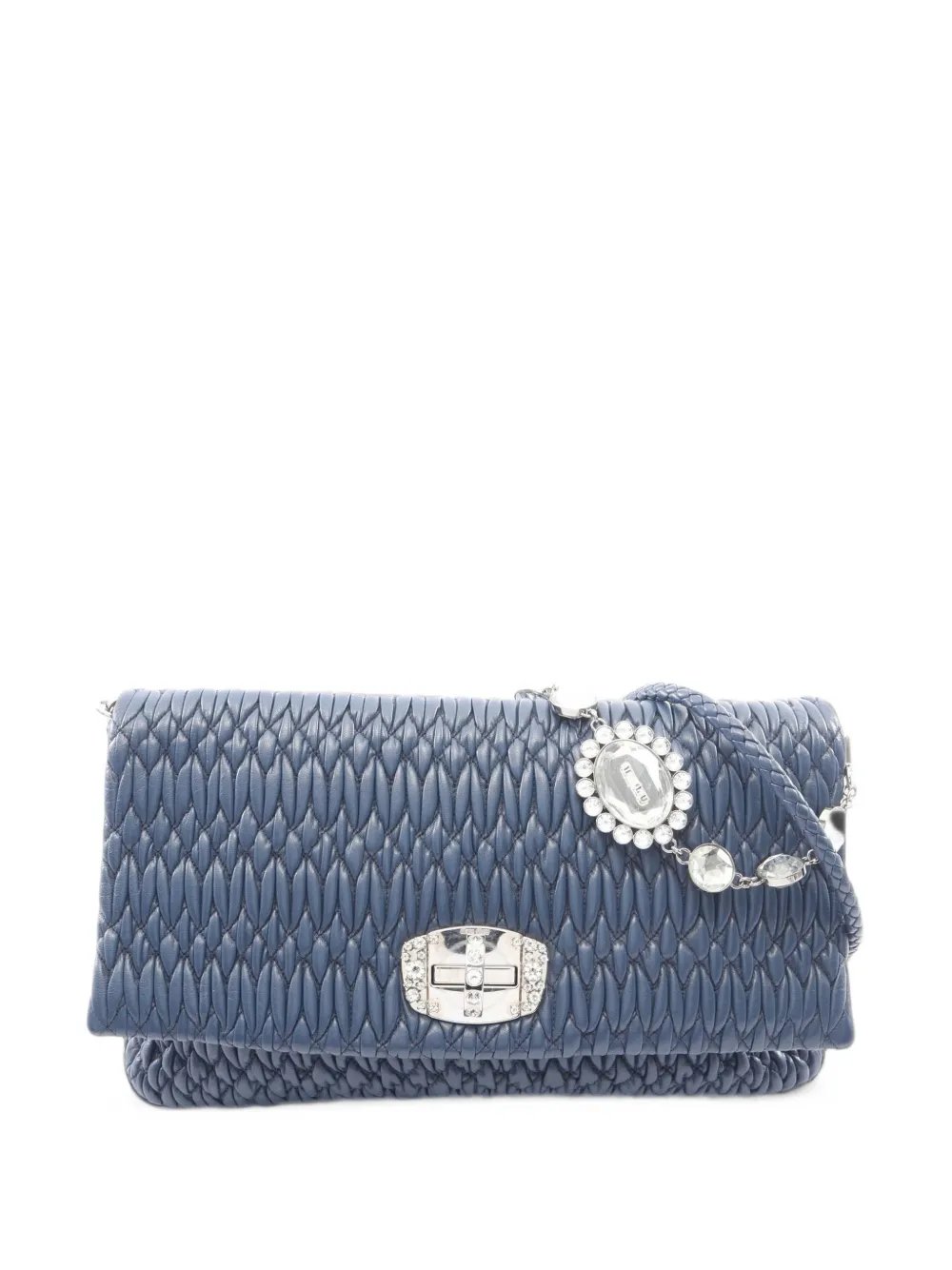 2000s Crystal matelassé shoulder bag