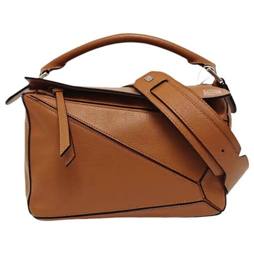 Puzzle leather handbag