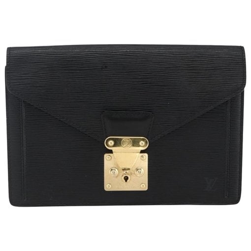 Leather clutch bag