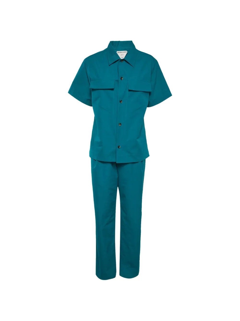 flap-pocket shirt and trousers set